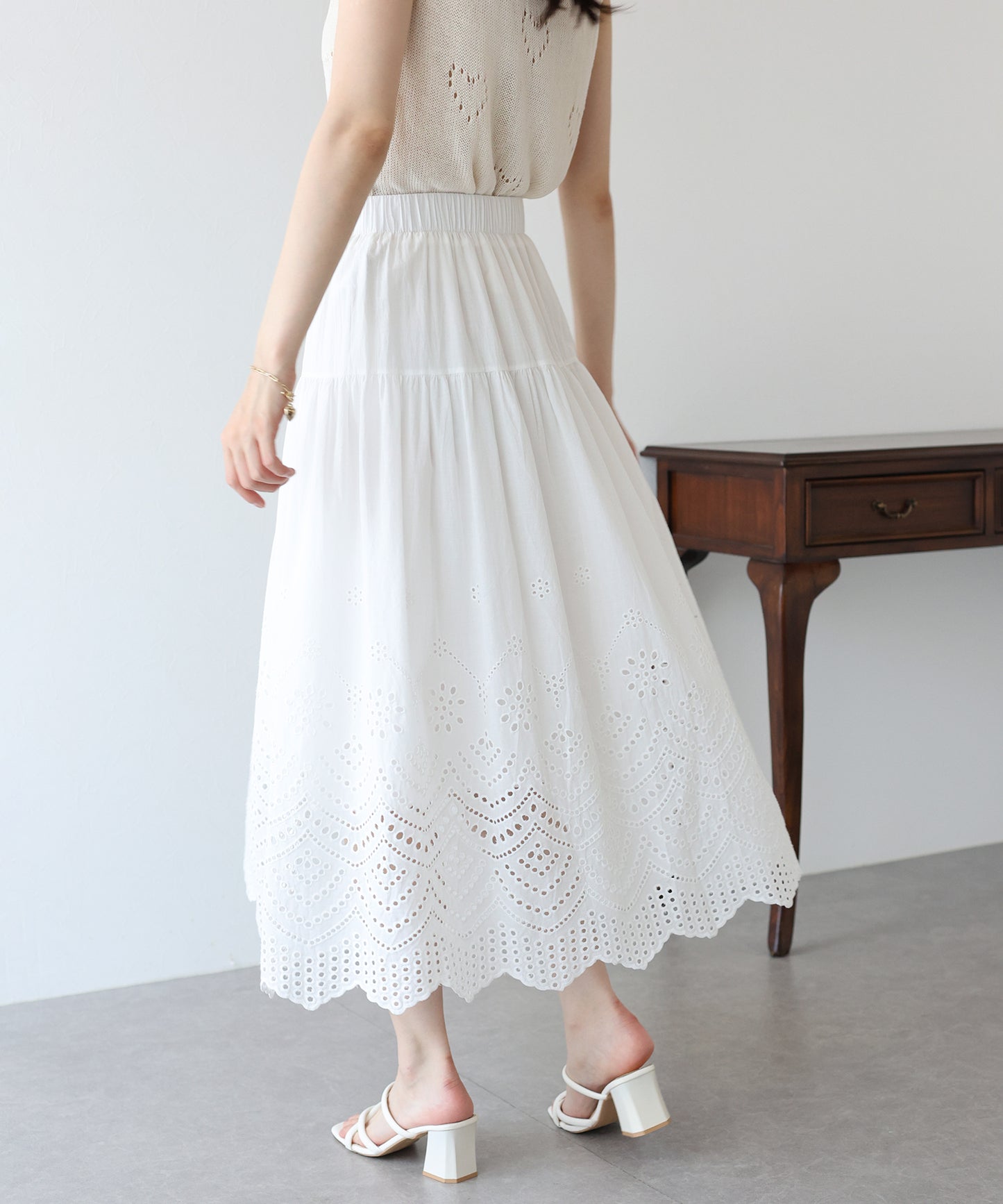 【SALE】コットンレーススカート