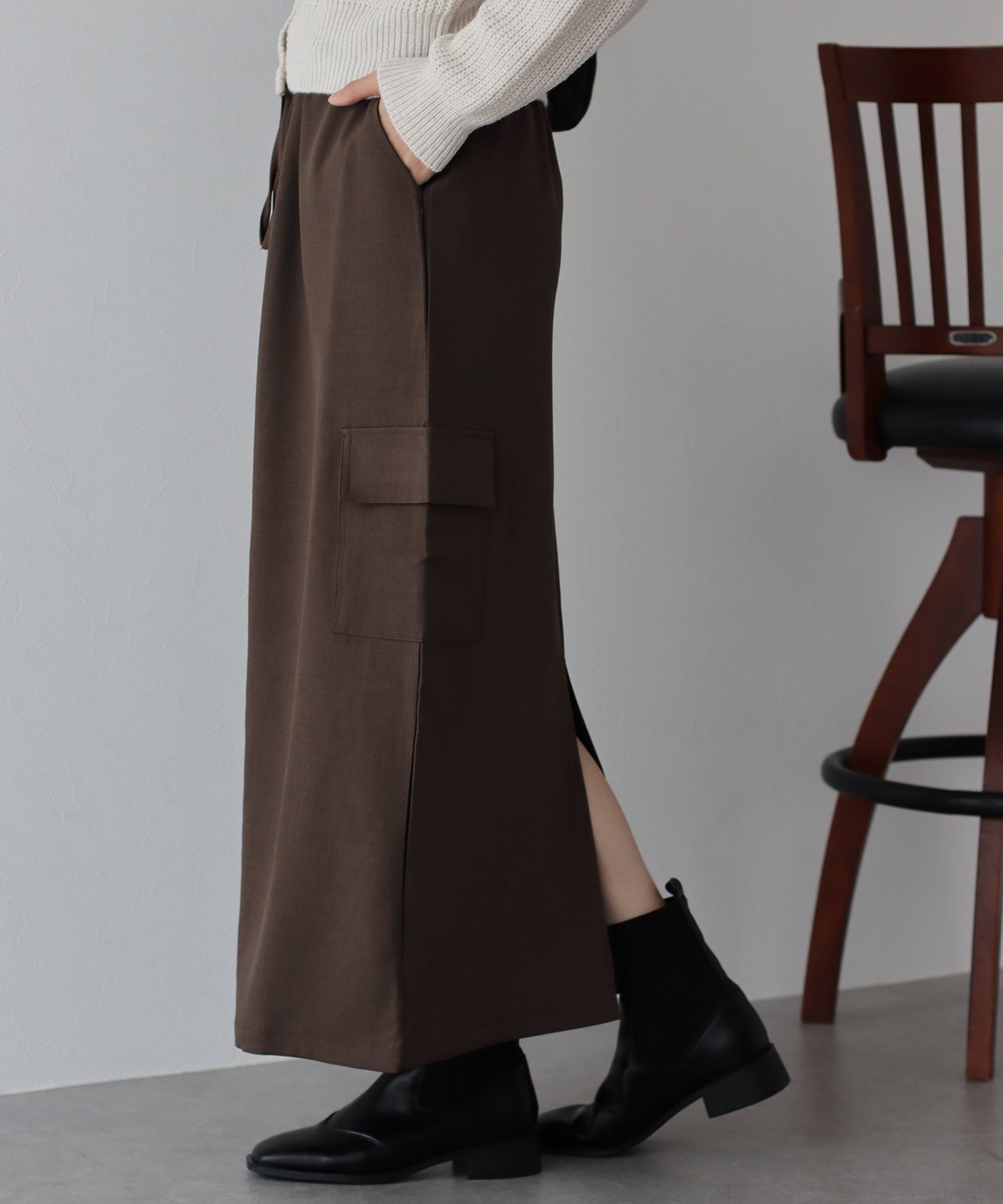 【TIME SALE】カーゴロングスカート