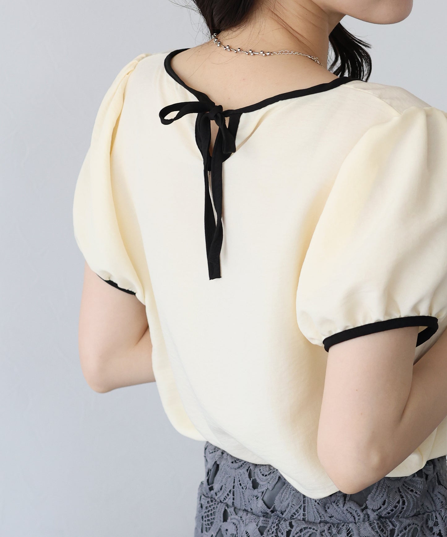 配色スクエアブラウス【ネコポス】