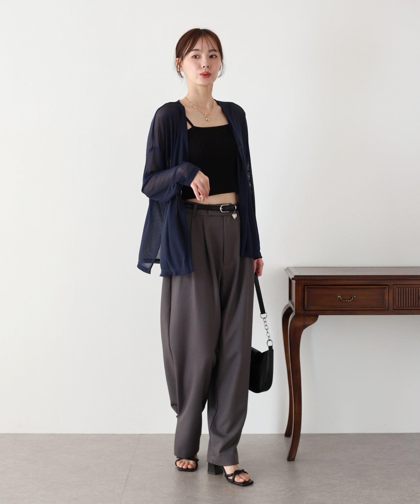 【SALE】ロングシアーカーディガン【ネコポス】