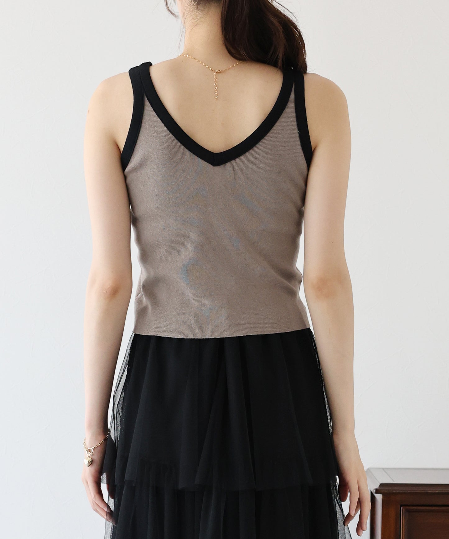 【SALE】2WAYバイカラータンクトップ【ネコポス】