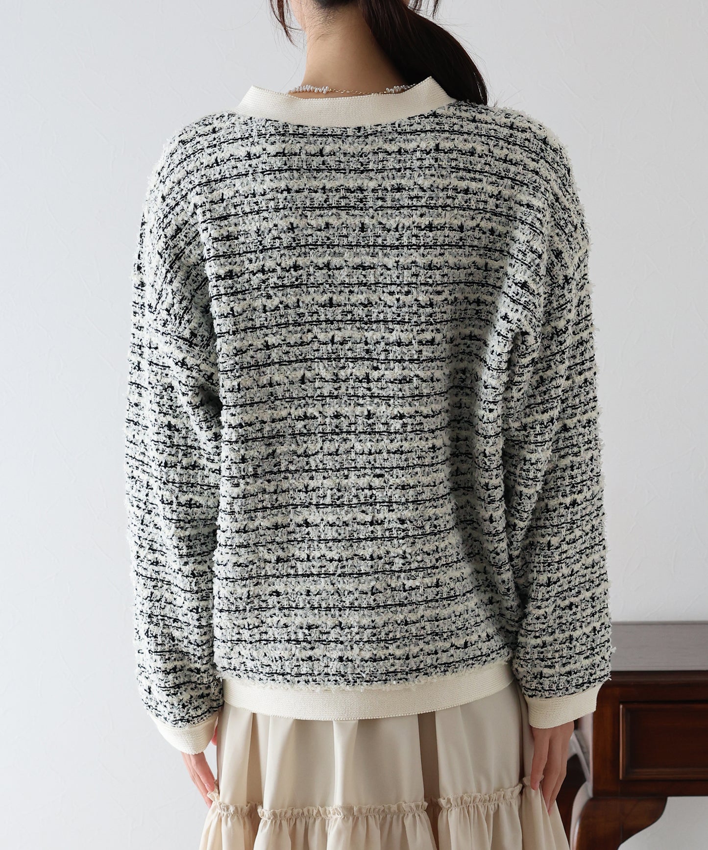 【SALE】ツイードニットジャケット