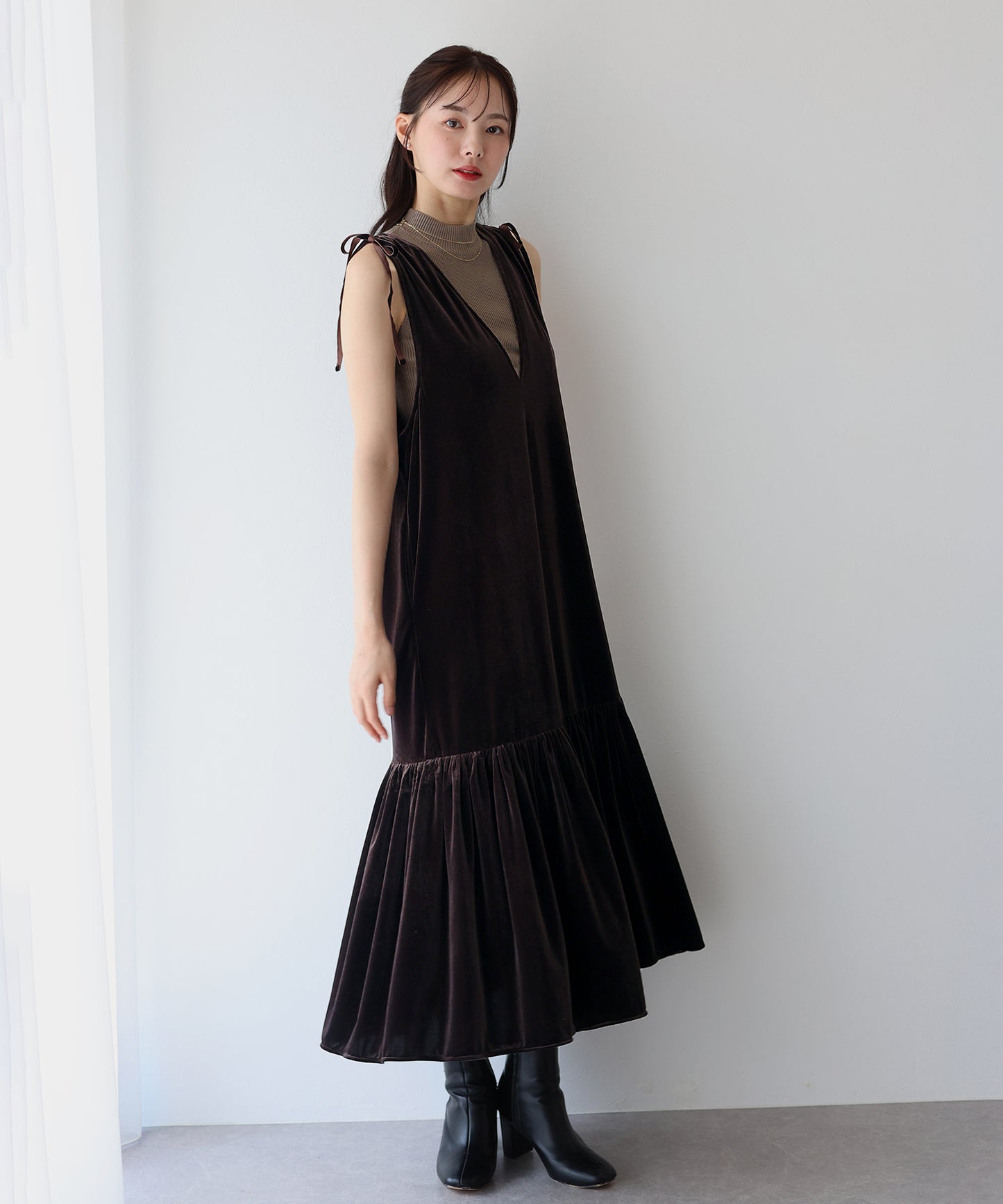 【SALE】ベロアジャンパースカート