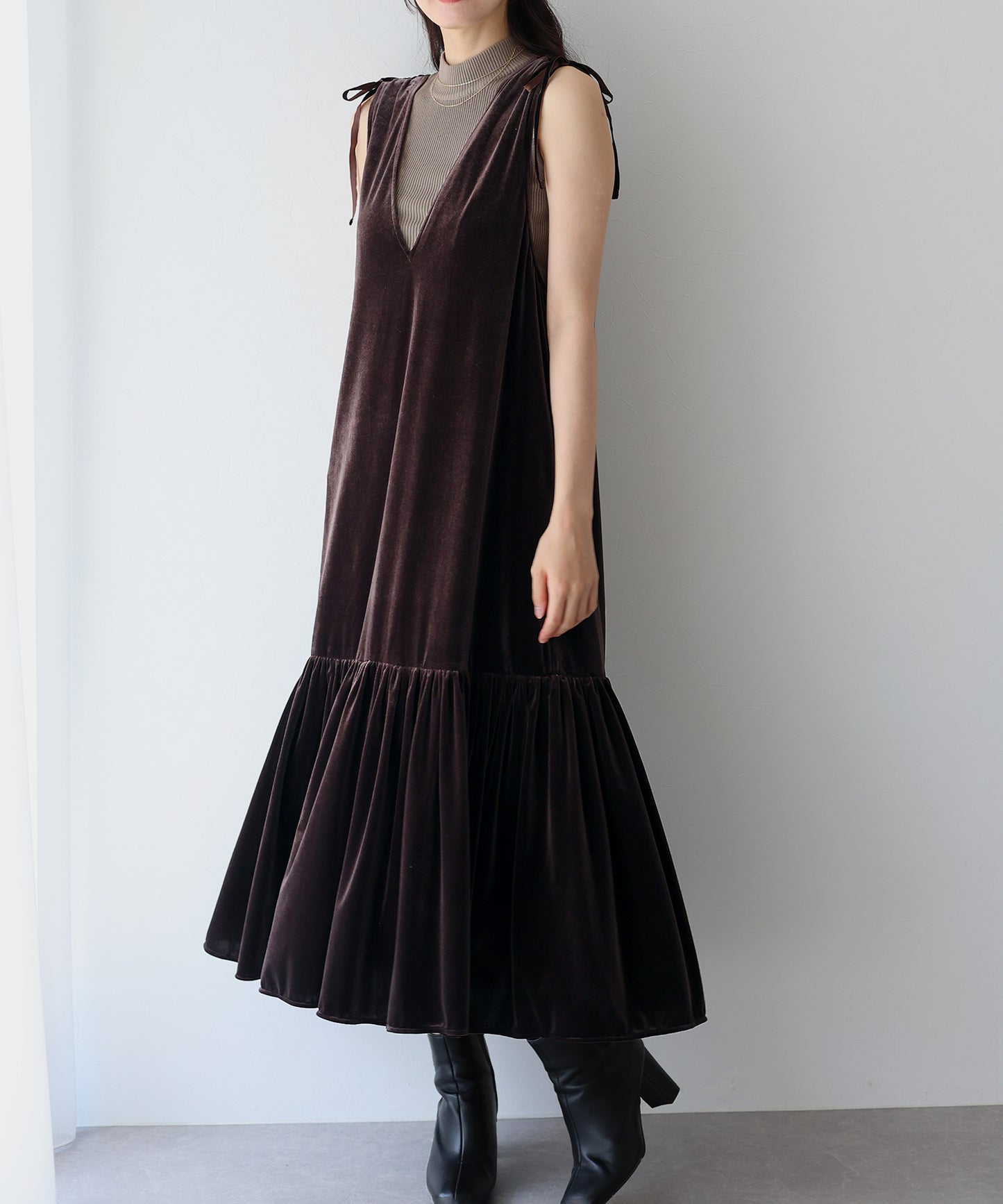 【SALE】ベロアジャンパースカート