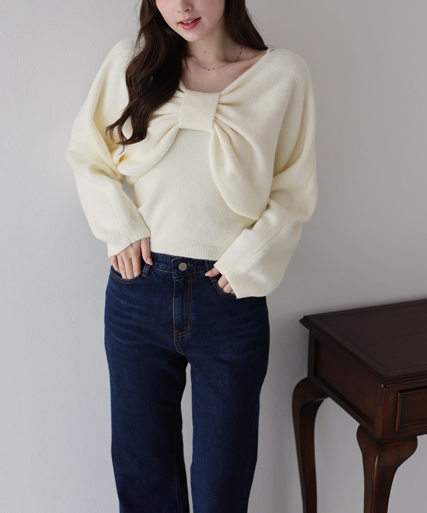 【早割5%OFF】リボンショートニットセット