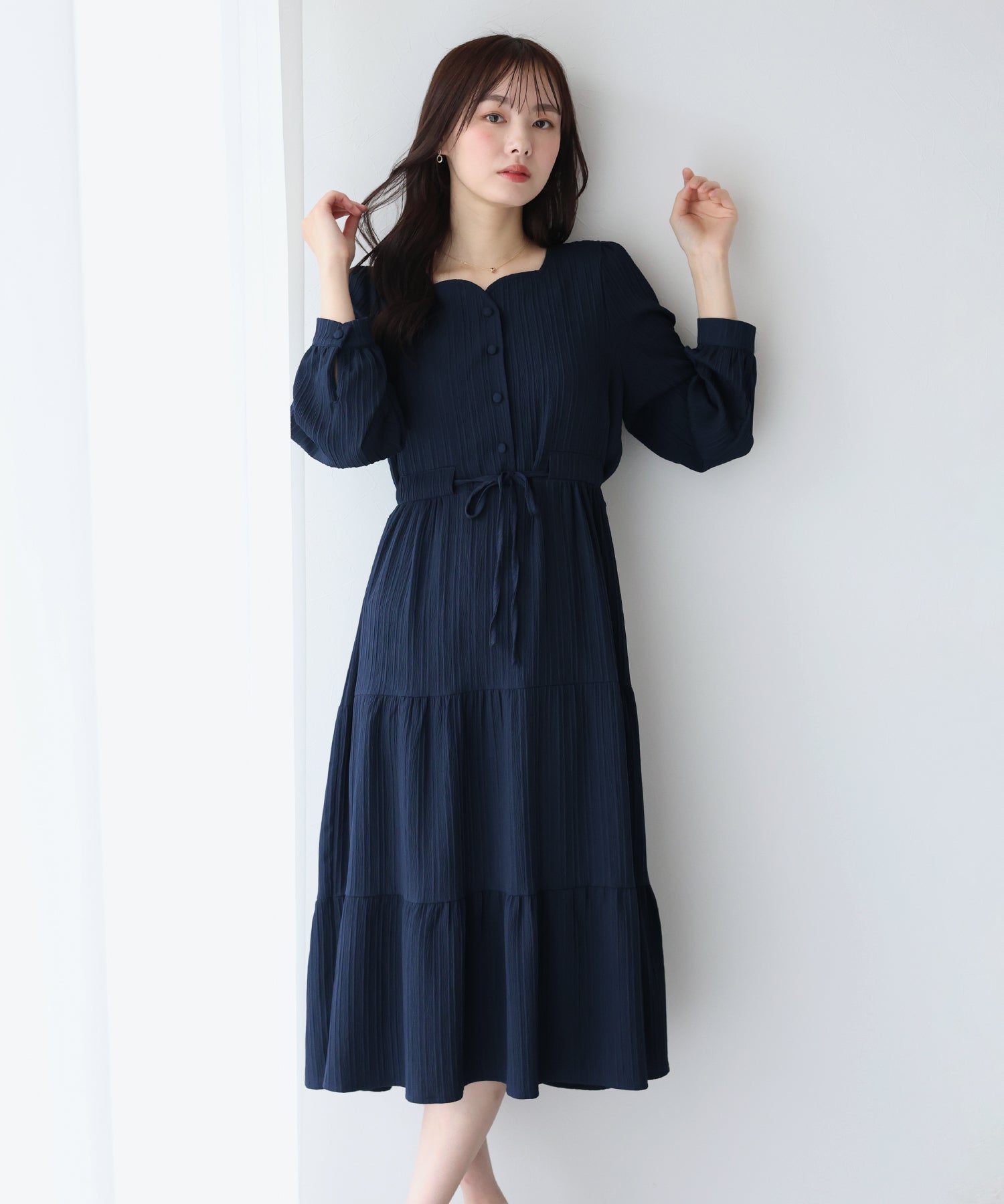 ハートネックティアードワンピース – BLUE ONLINE
