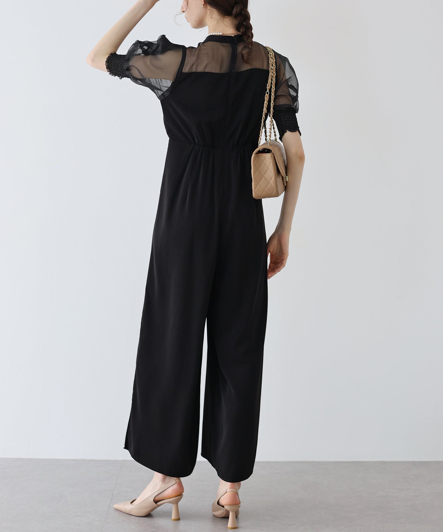 【TIME SALE】イレギュラーカットオールインワンパンツドレス