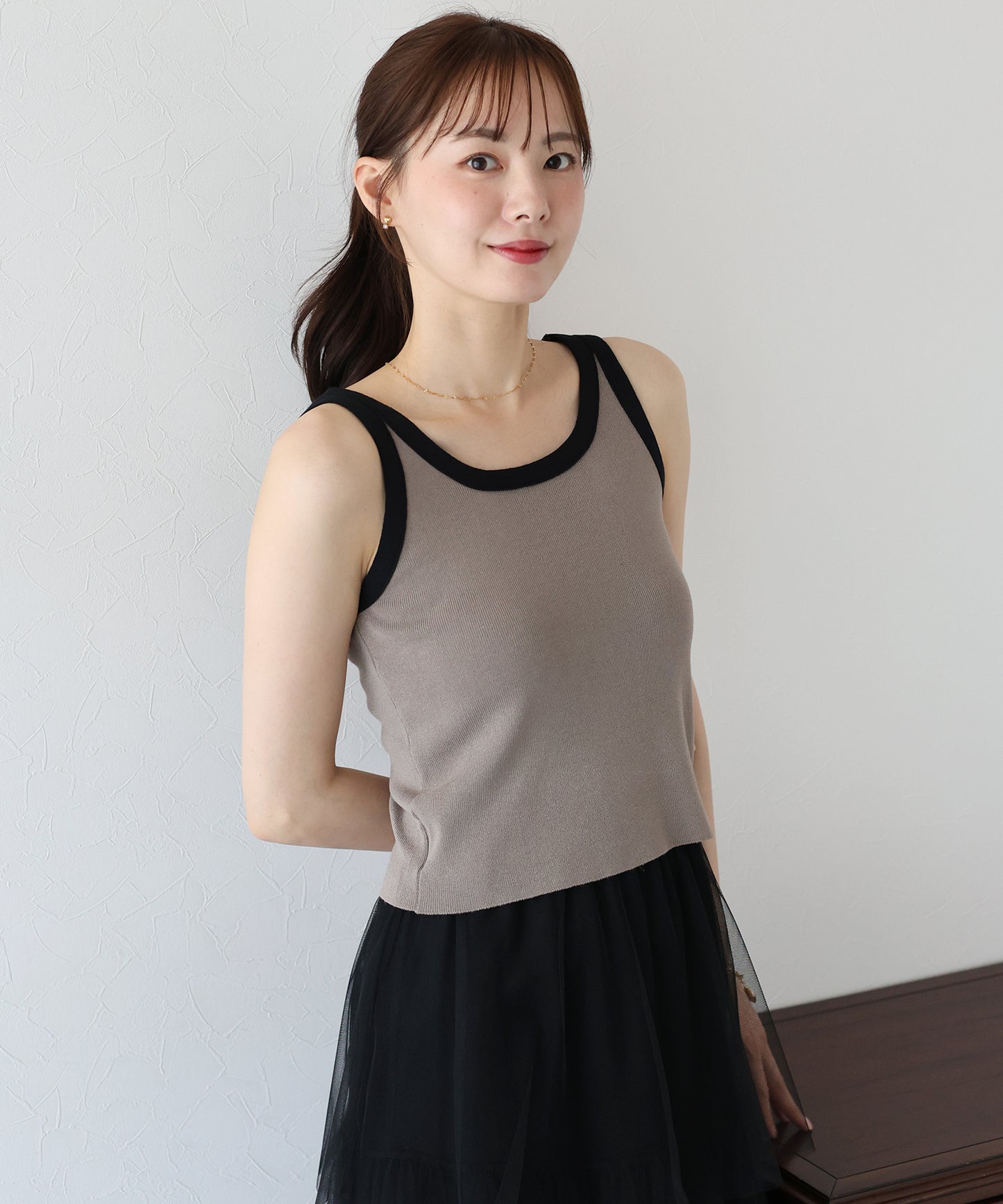 【SALE】2WAYバイカラータンクトップ【ネコポス】