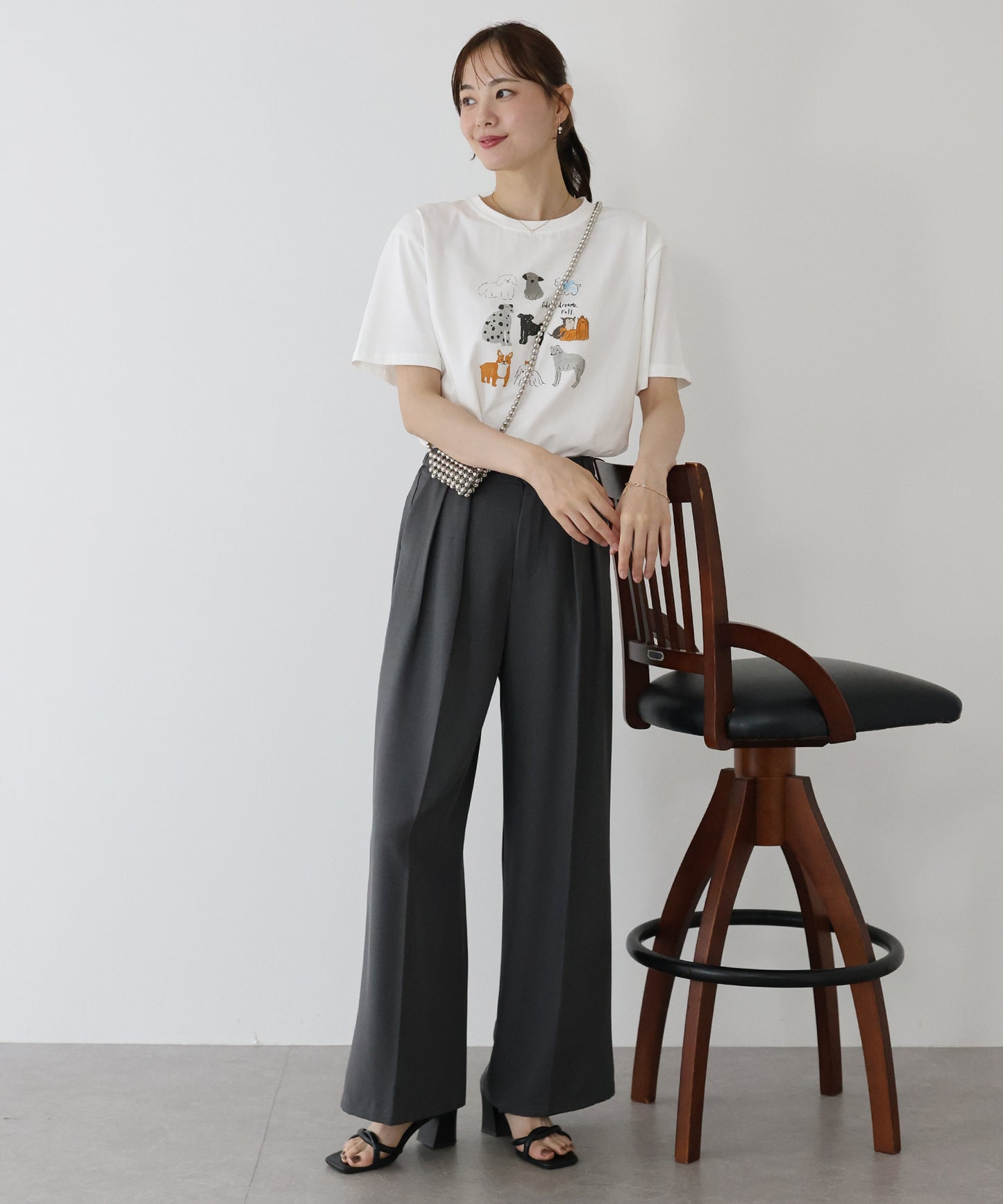 【TIME SALE】リボンDOGS半袖Tシャツ【ネコポス】