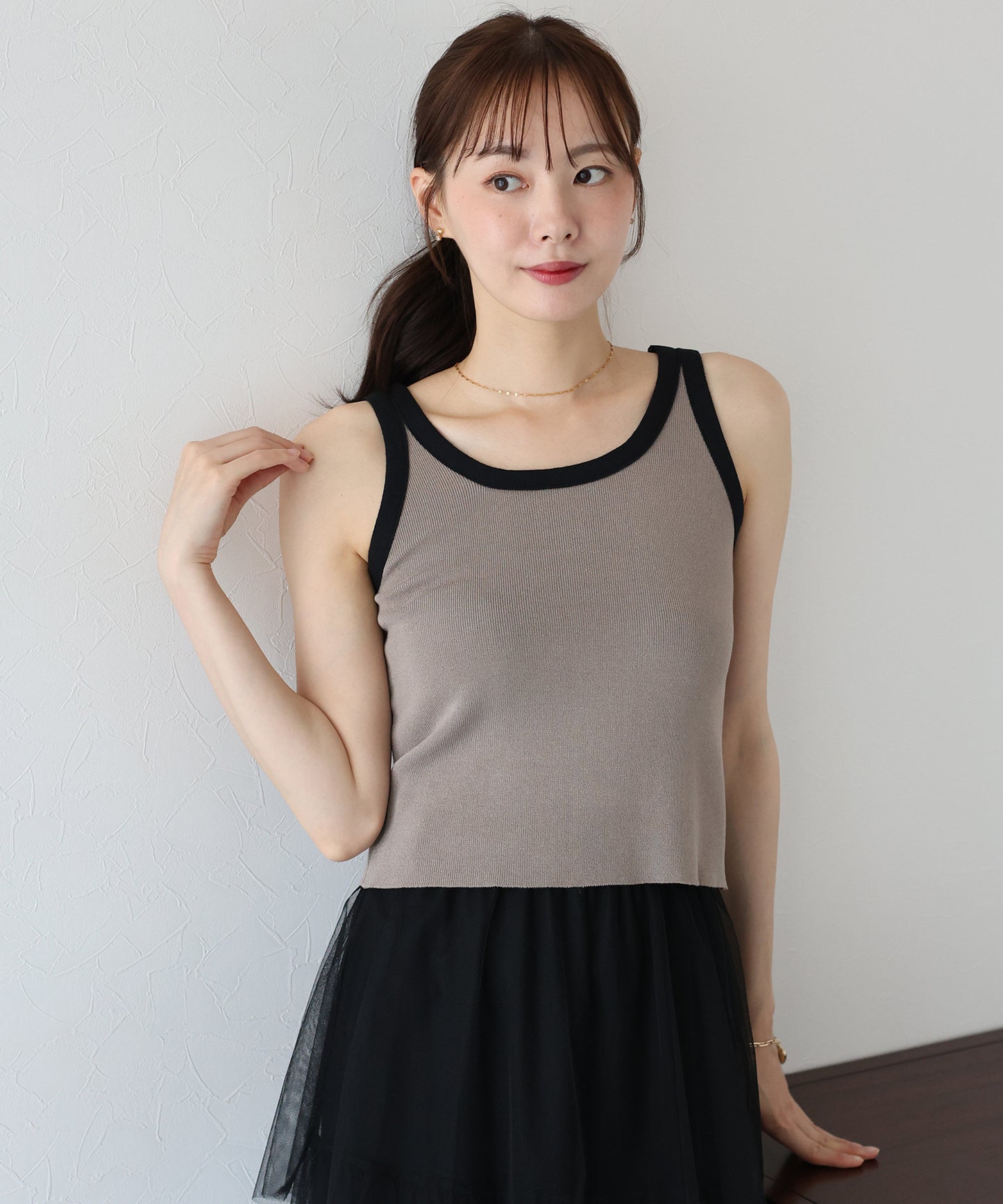 【SALE】2WAYバイカラータンクトップ【ネコポス】