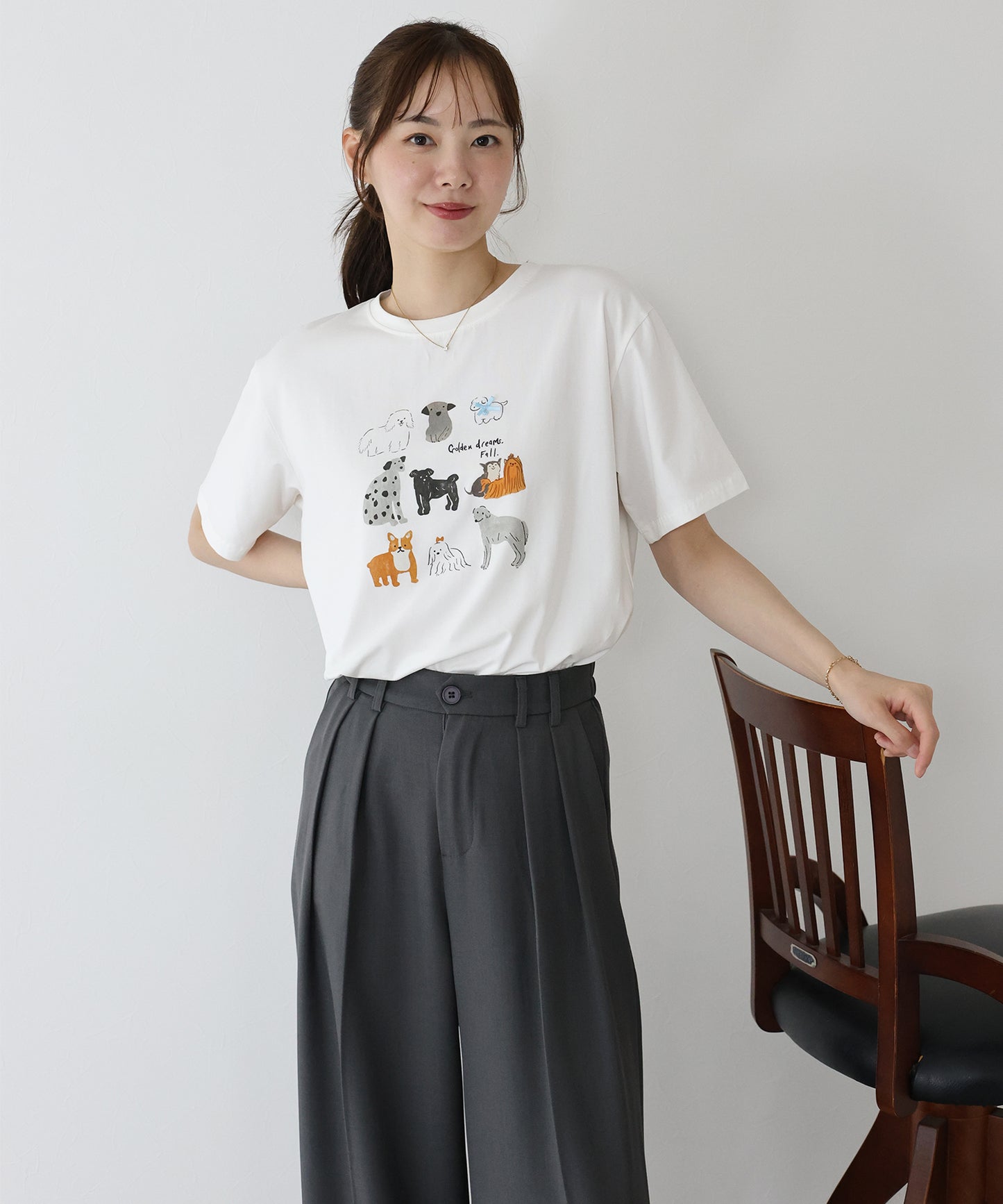 【TIME SALE】リボンDOGS半袖Tシャツ【ネコポス】