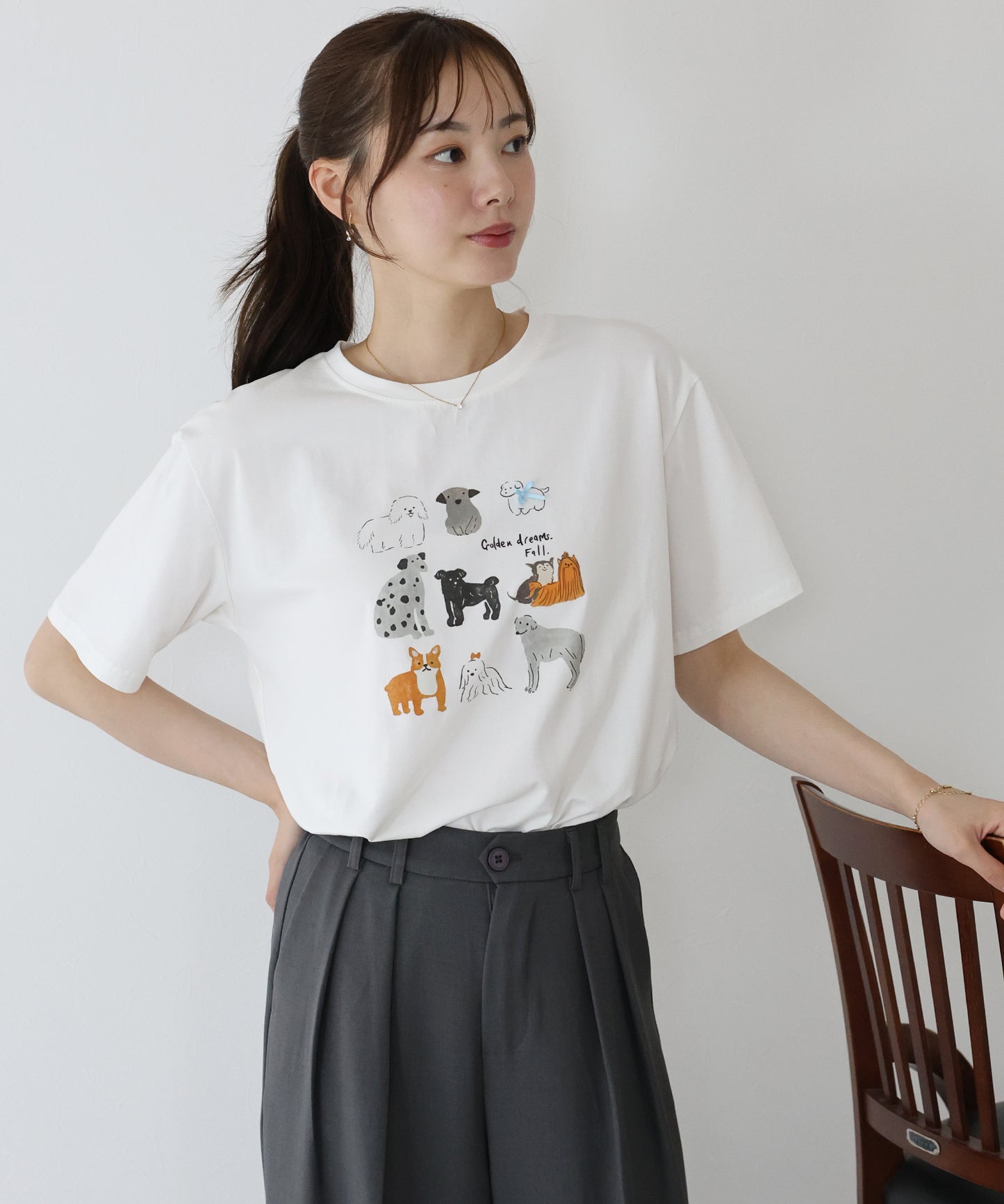 【TIME SALE】リボンDOGS半袖Tシャツ【ネコポス】