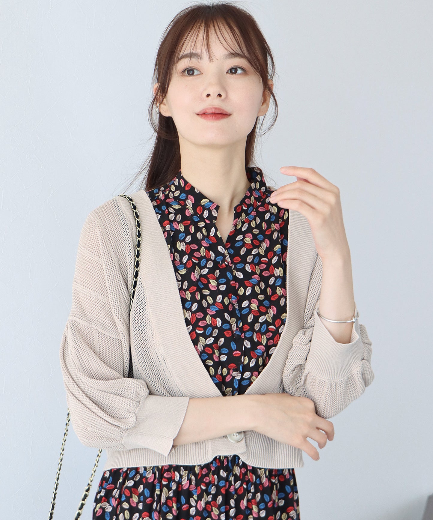 【TIME SALE】メッシュショートカーディガン