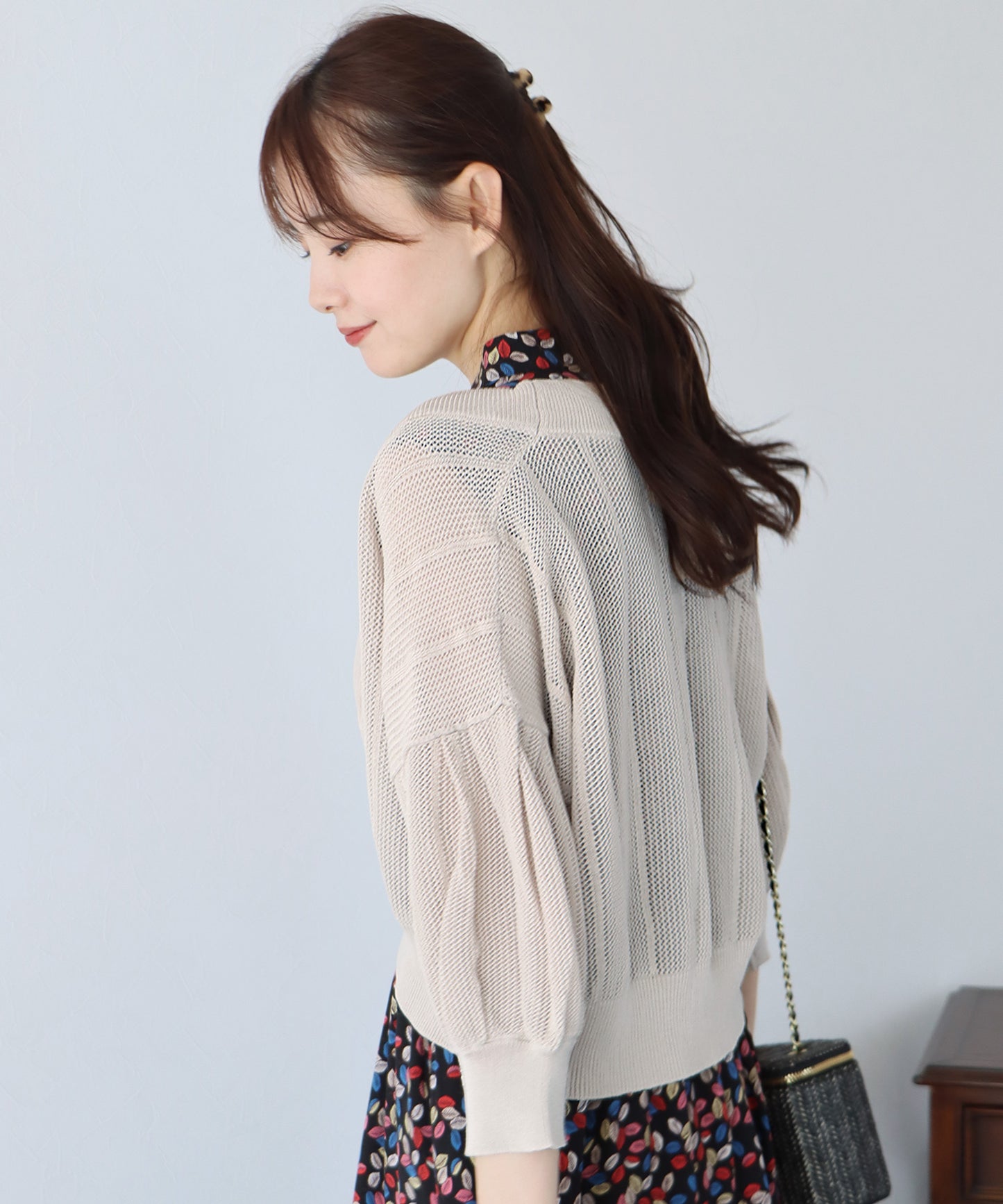 【TIME SALE】メッシュショートカーディガン