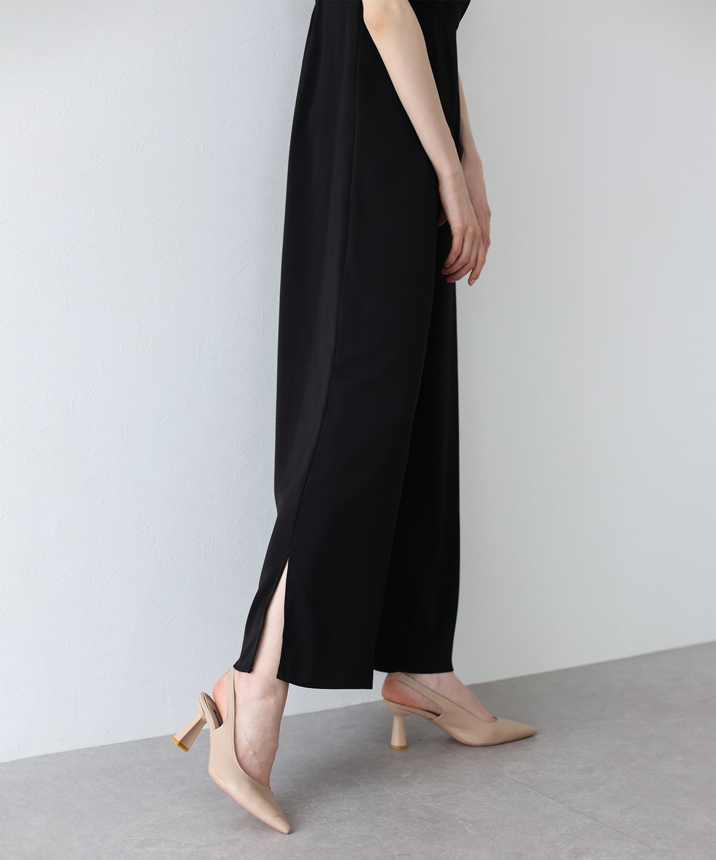 【TIME SALE】イレギュラーカットオールインワンパンツドレス