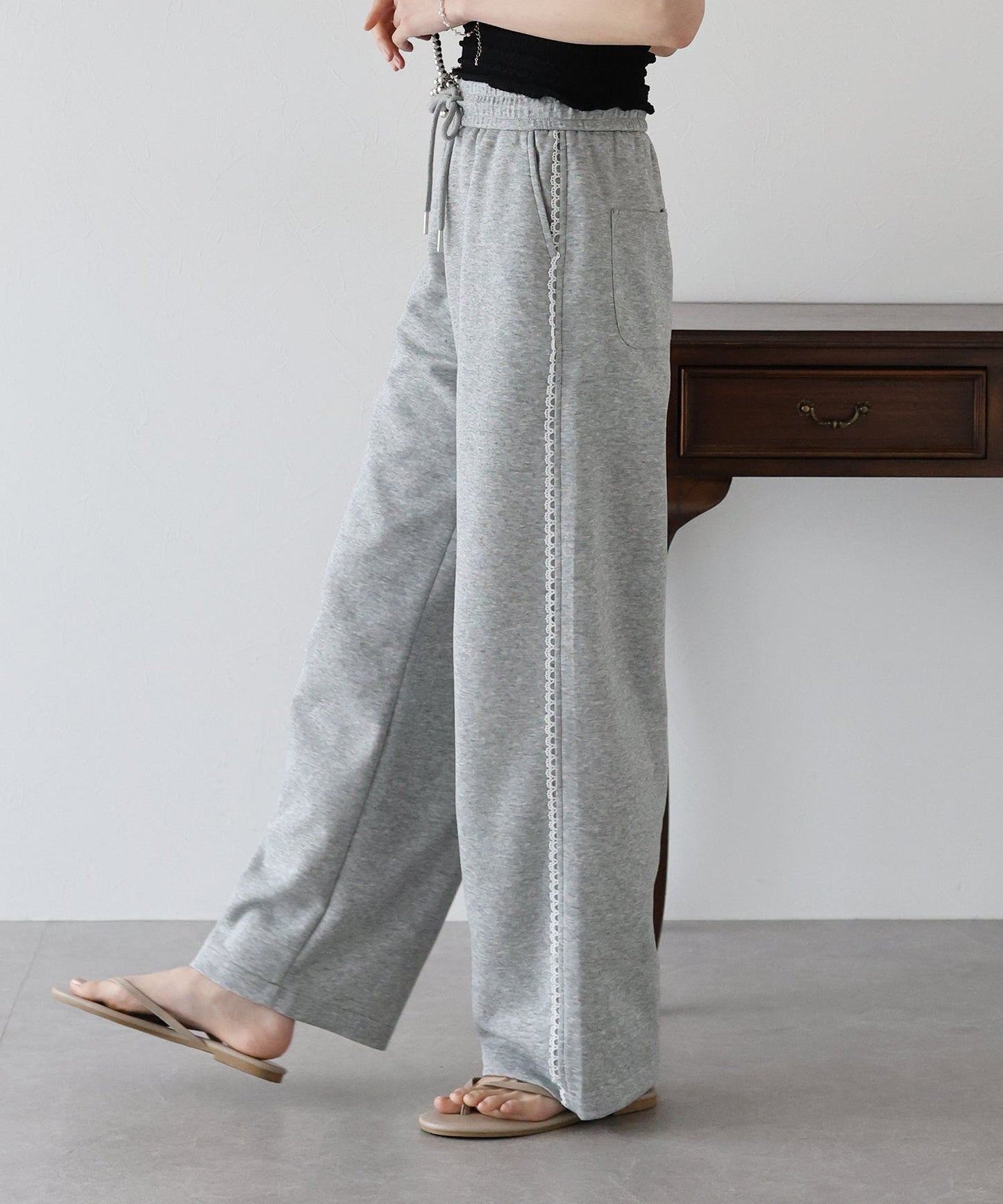 【SALE】サイドレーススウェットパンツ