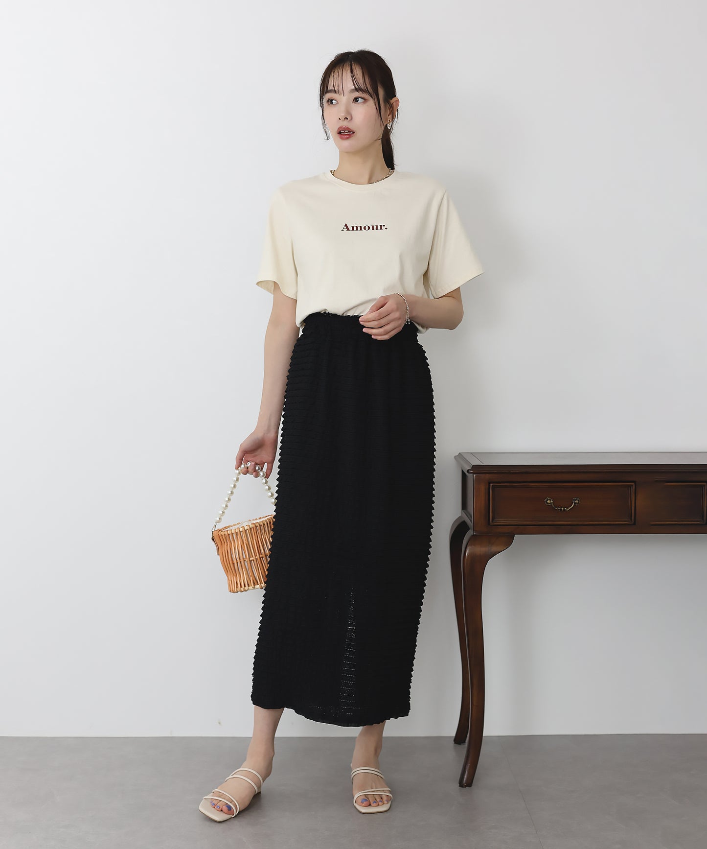 【SALE】カットフリルレースIラインスカート