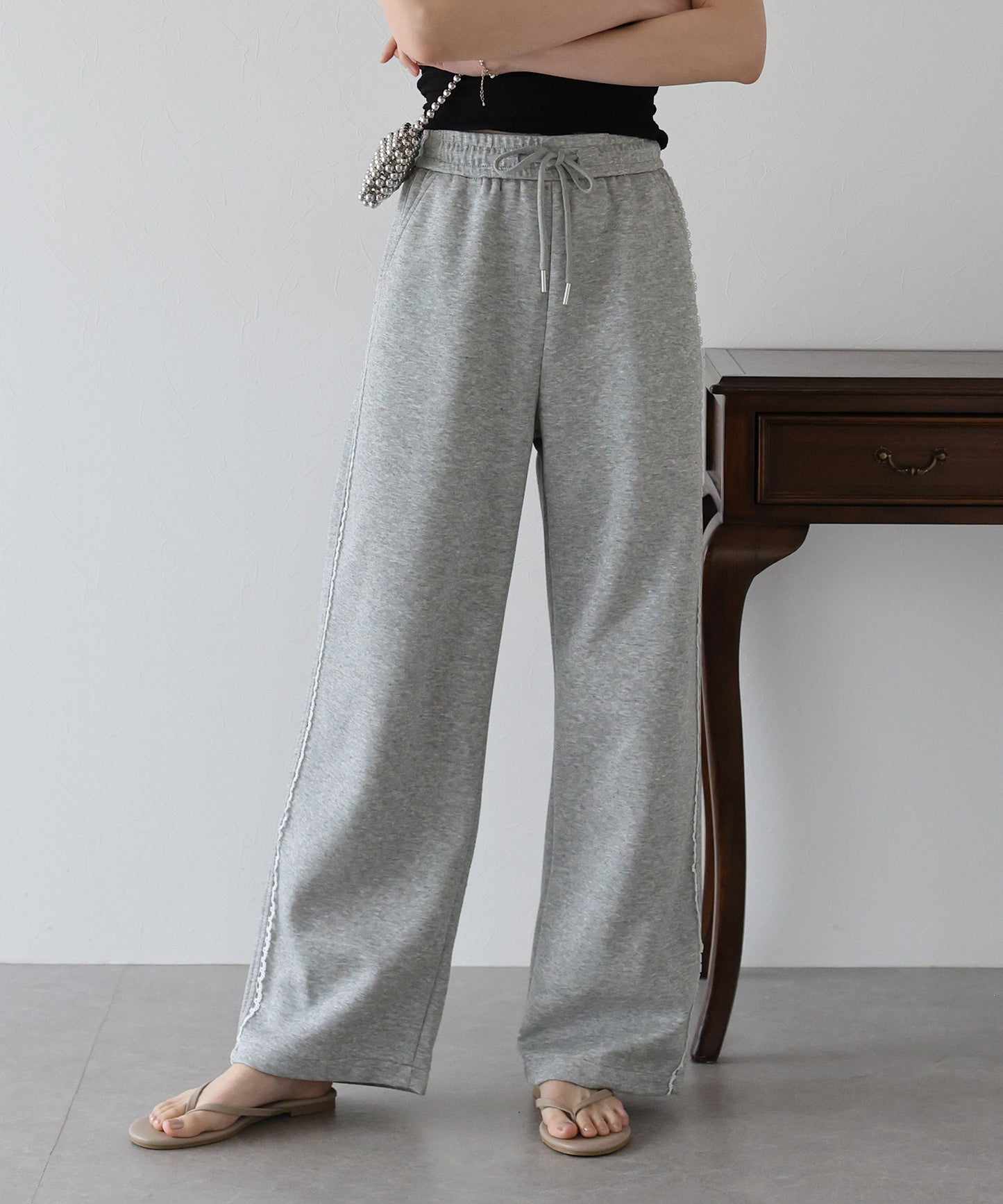 【SALE】サイドレーススウェットパンツ