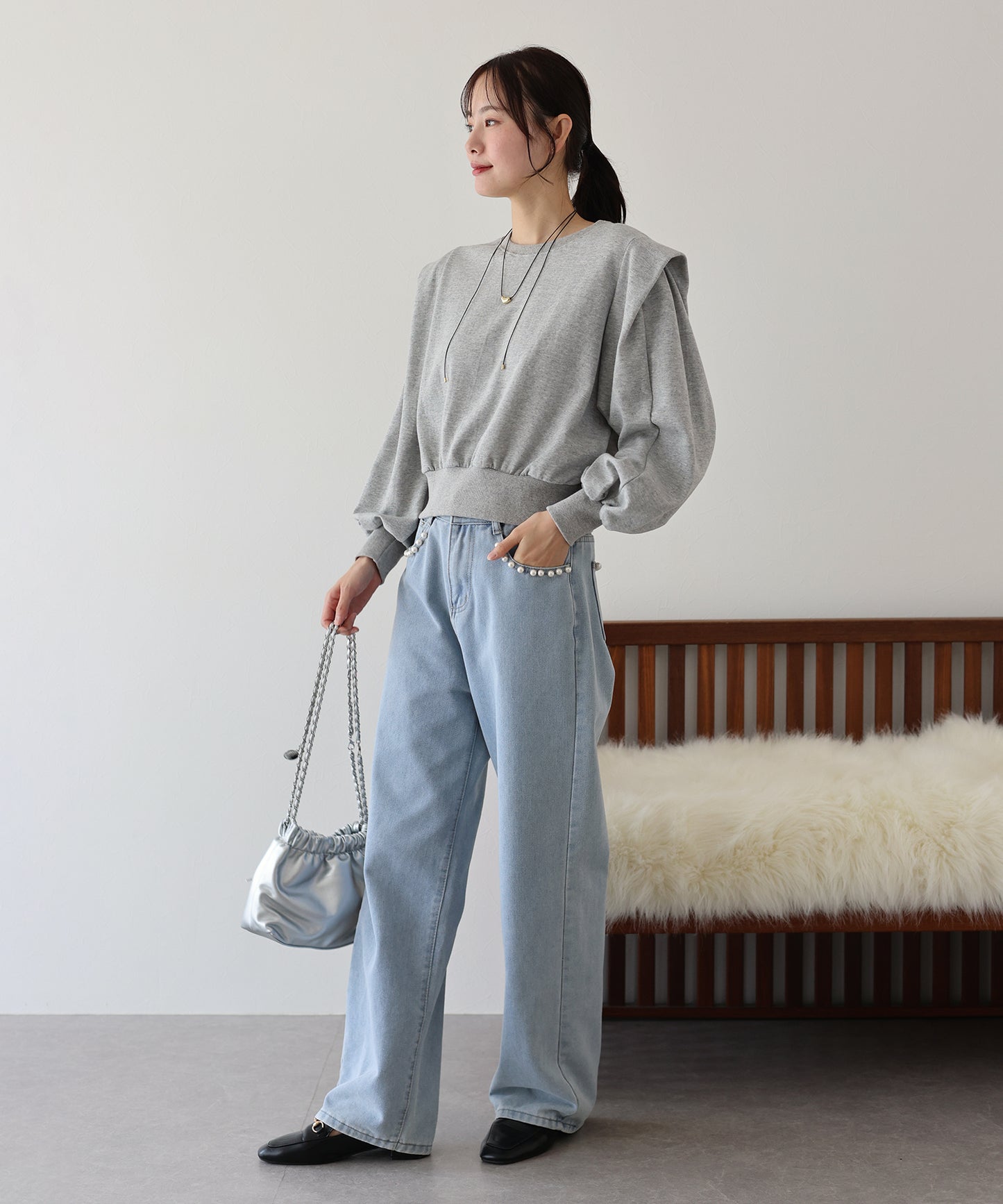 【TIME SALE】変形ショルダースウェット