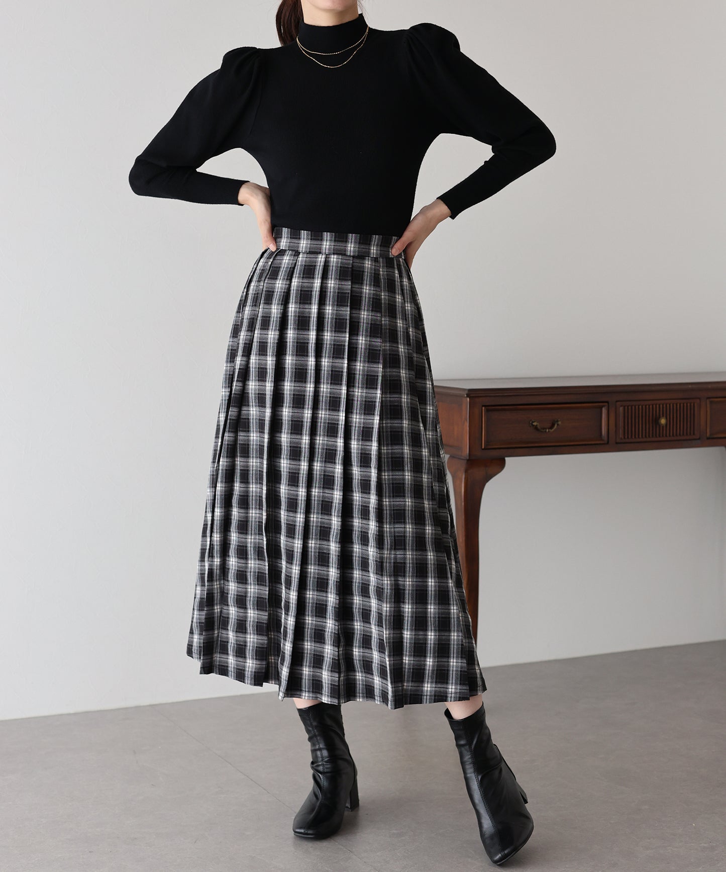 【TIME SALE】ロングプリーツスカート