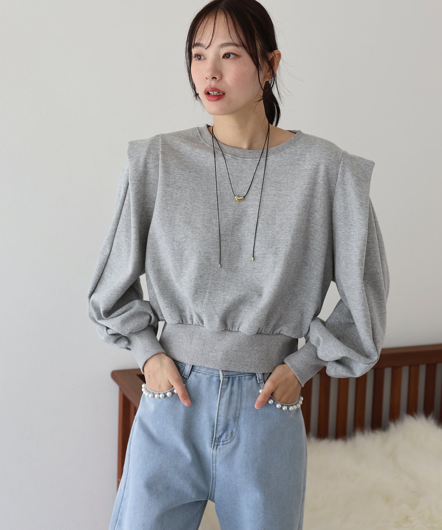【TIME SALE】変形ショルダースウェット