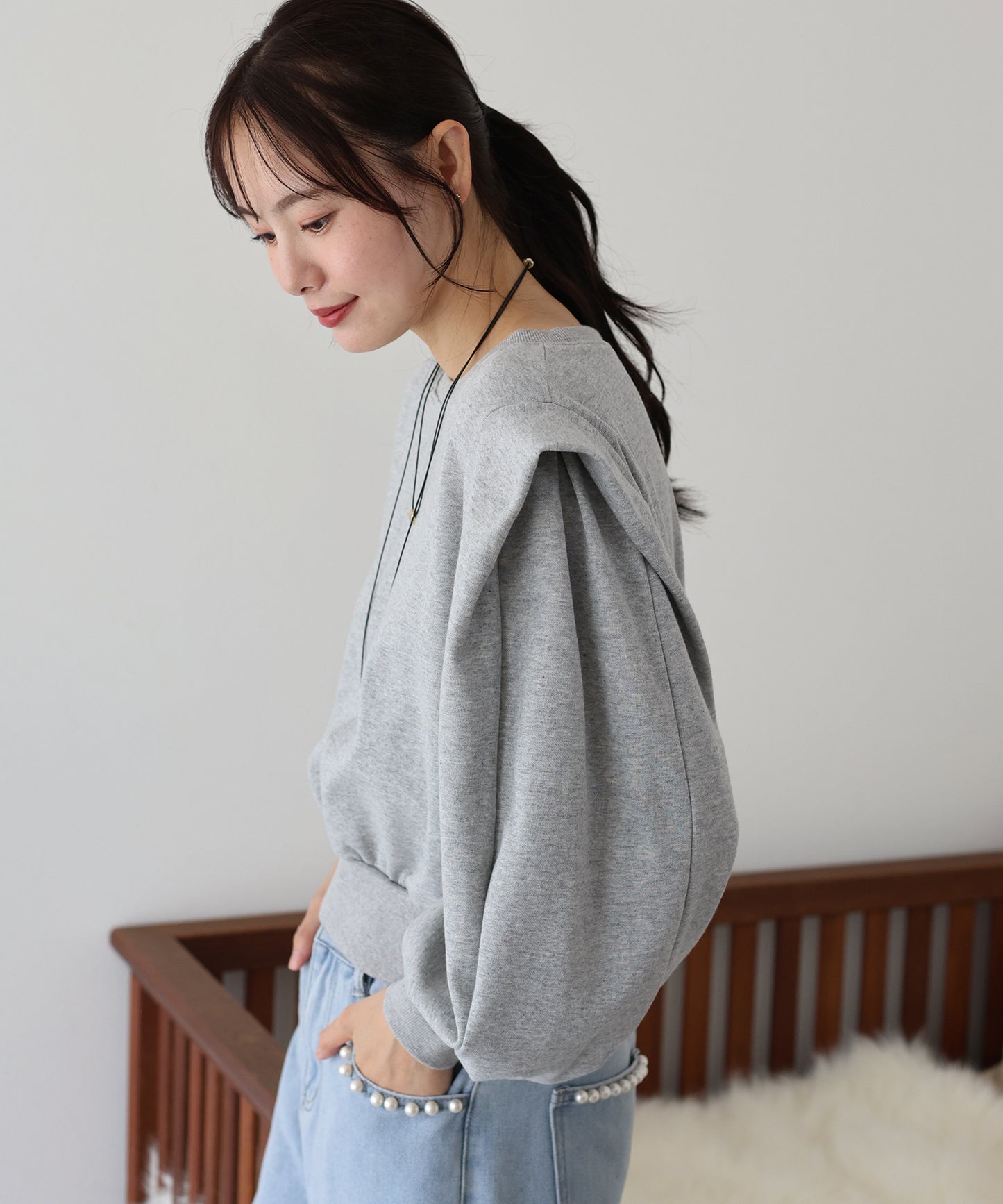 【TIME SALE】変形ショルダースウェット