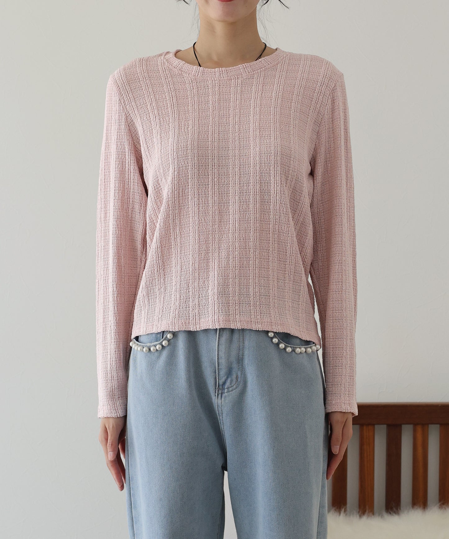 ストライプジャガードカットソー