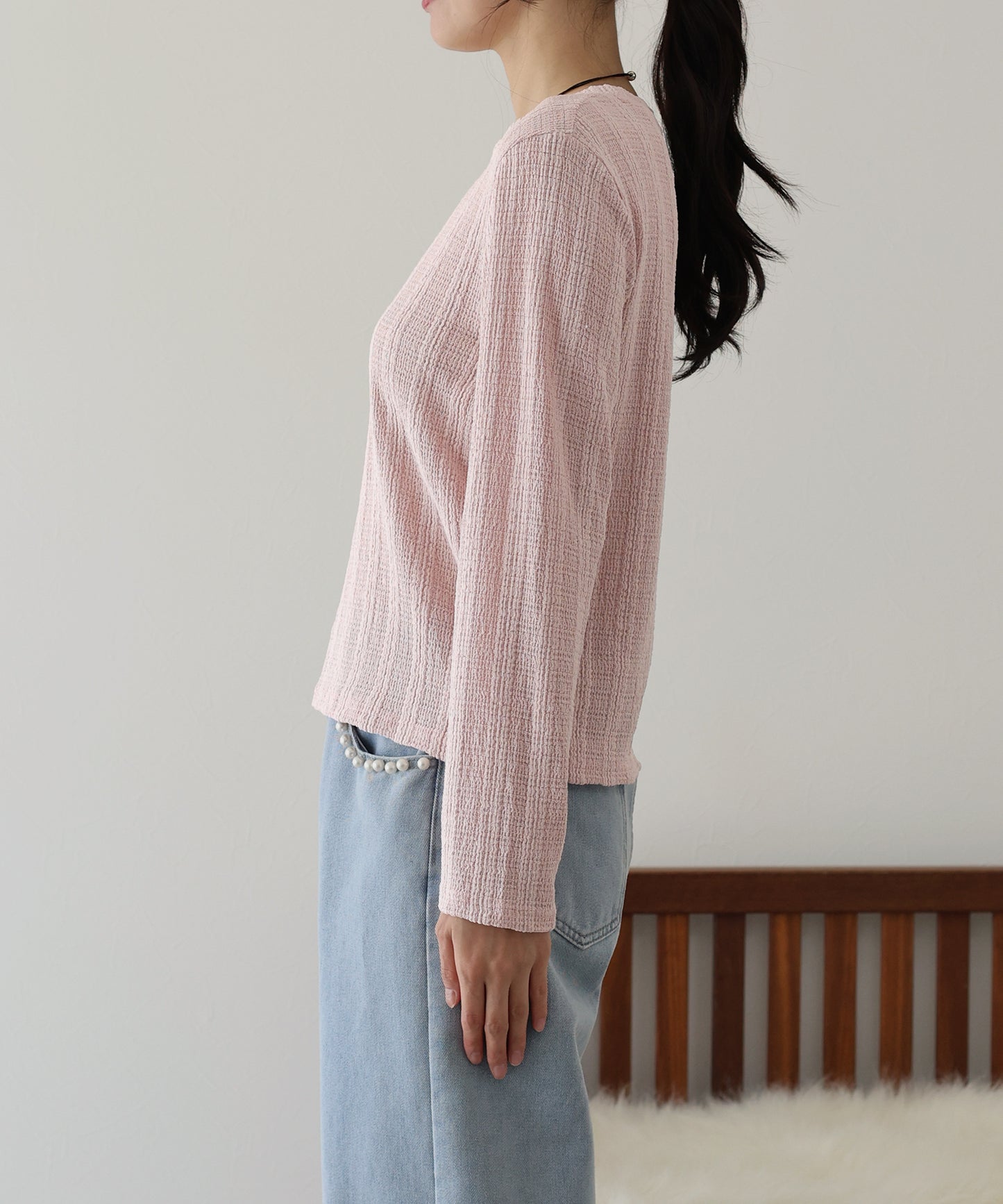 ストライプジャガードカットソー