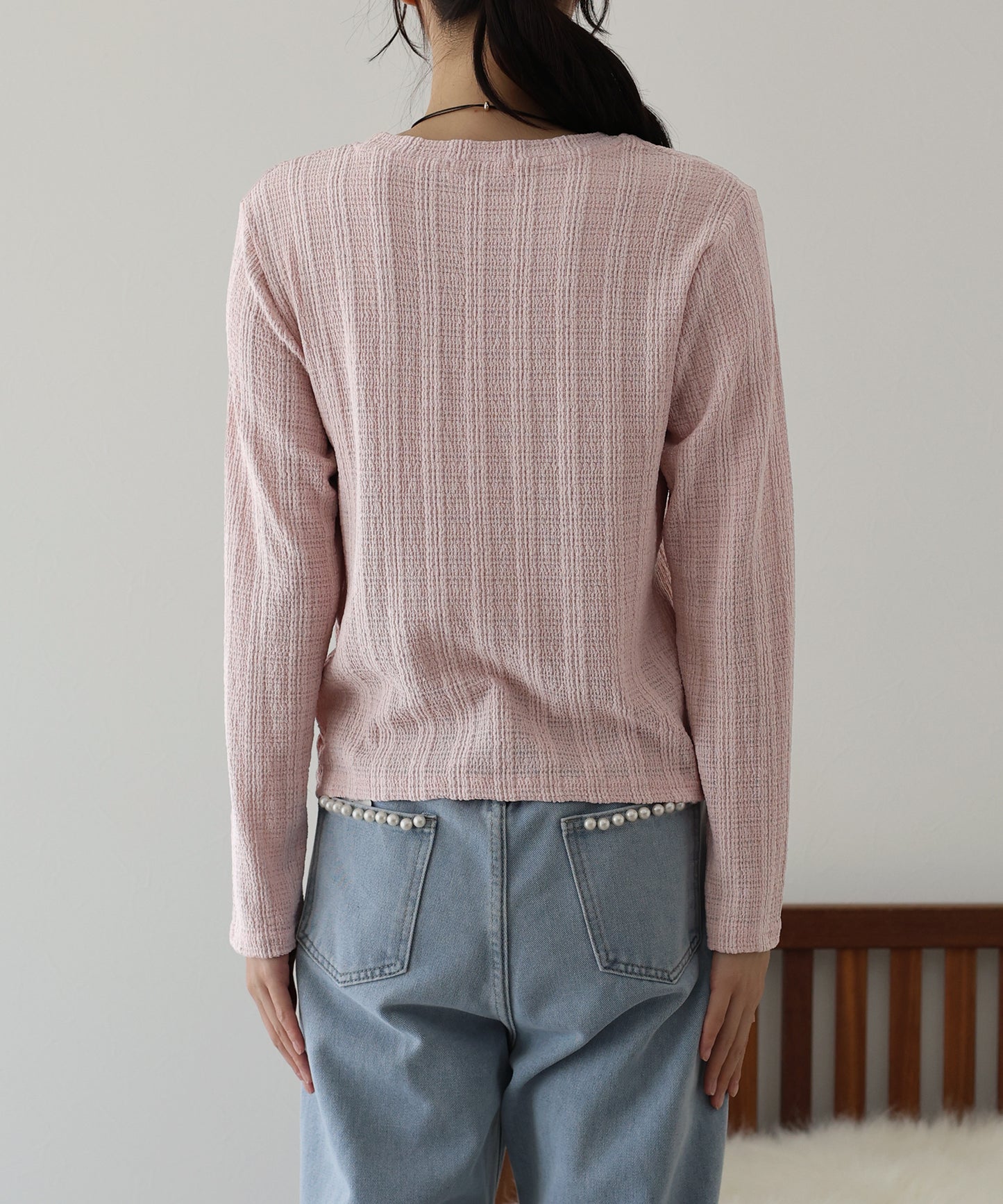 ストライプジャガードカットソー