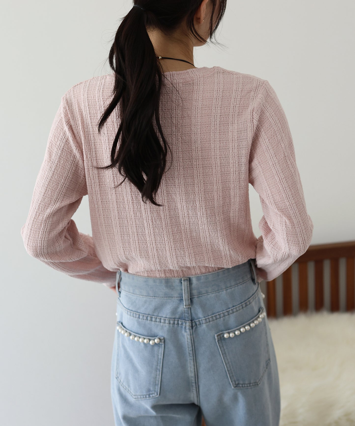 ストライプジャガードカットソー