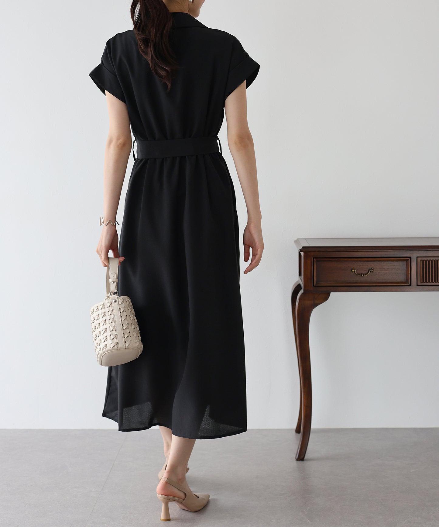 【TIME SALE】カシュクールシャツワンピース