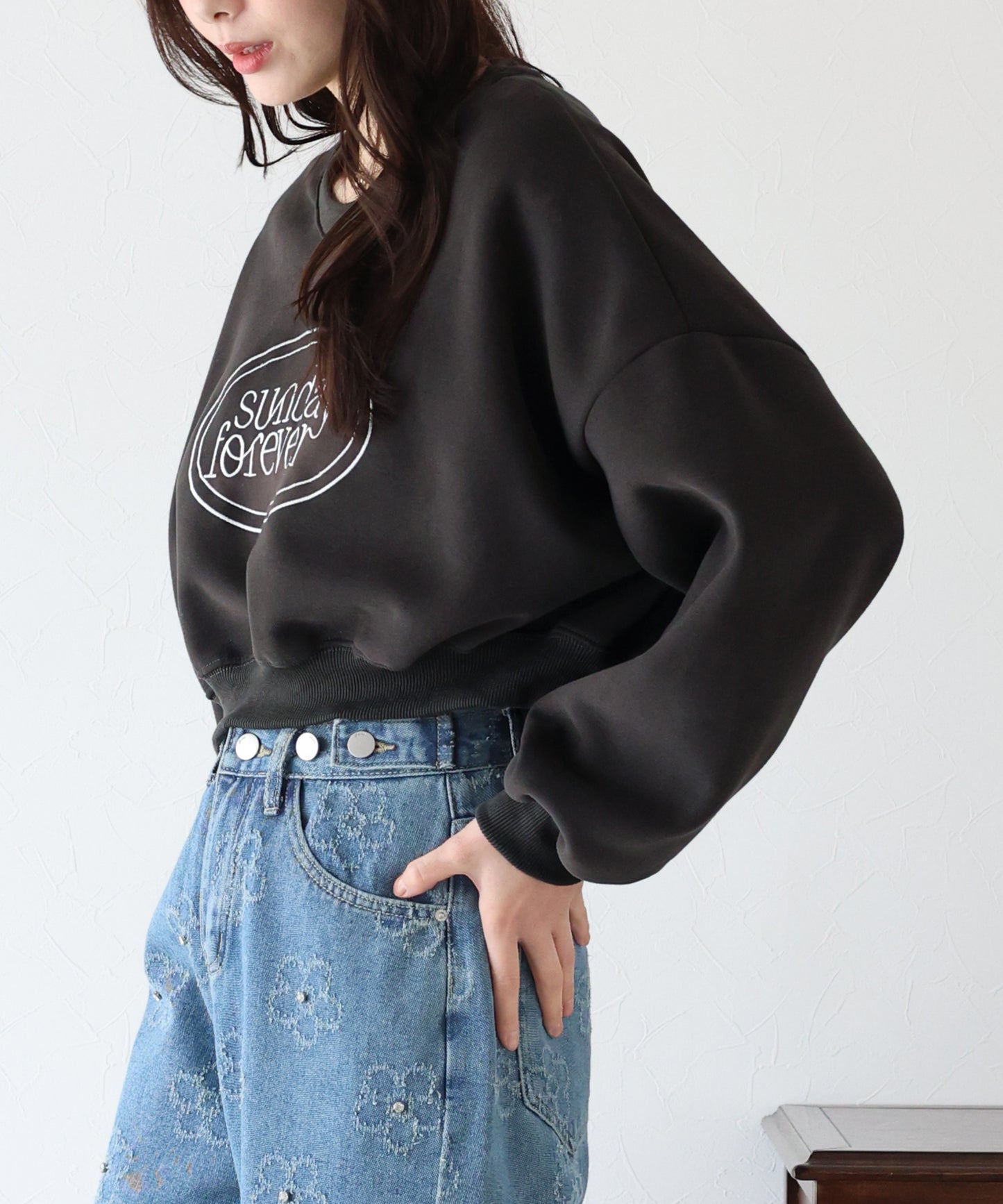 【TIME SALE】SunDayForever刺繍スウェット