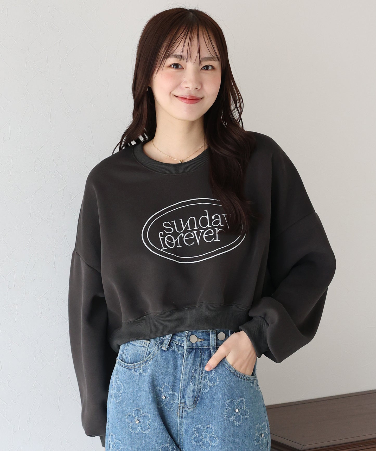 【TIME SALE】SunDayForever刺繍スウェット