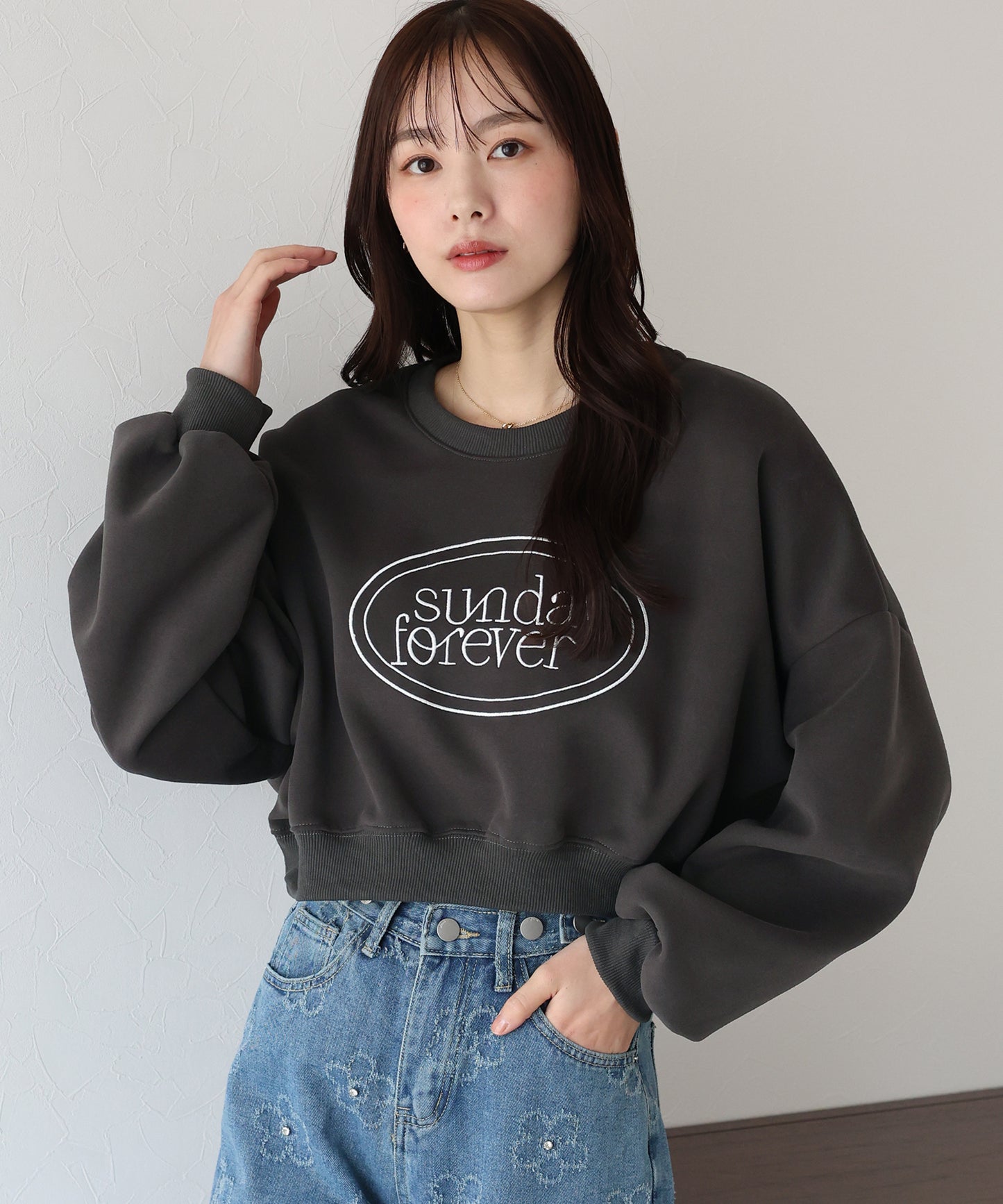 【TIME SALE】SunDayForever刺繍スウェット