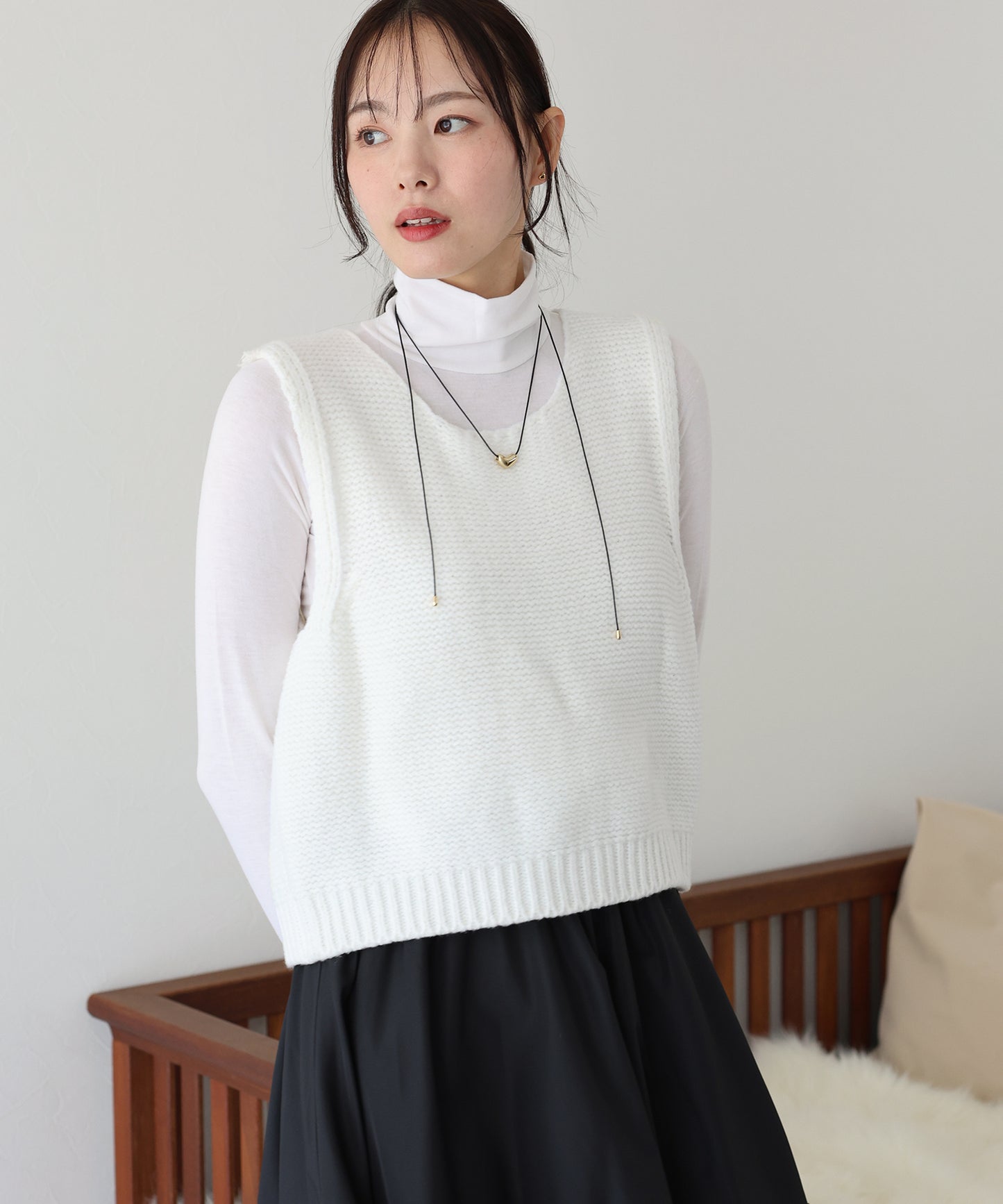 【SALE】リボンニットベスト
