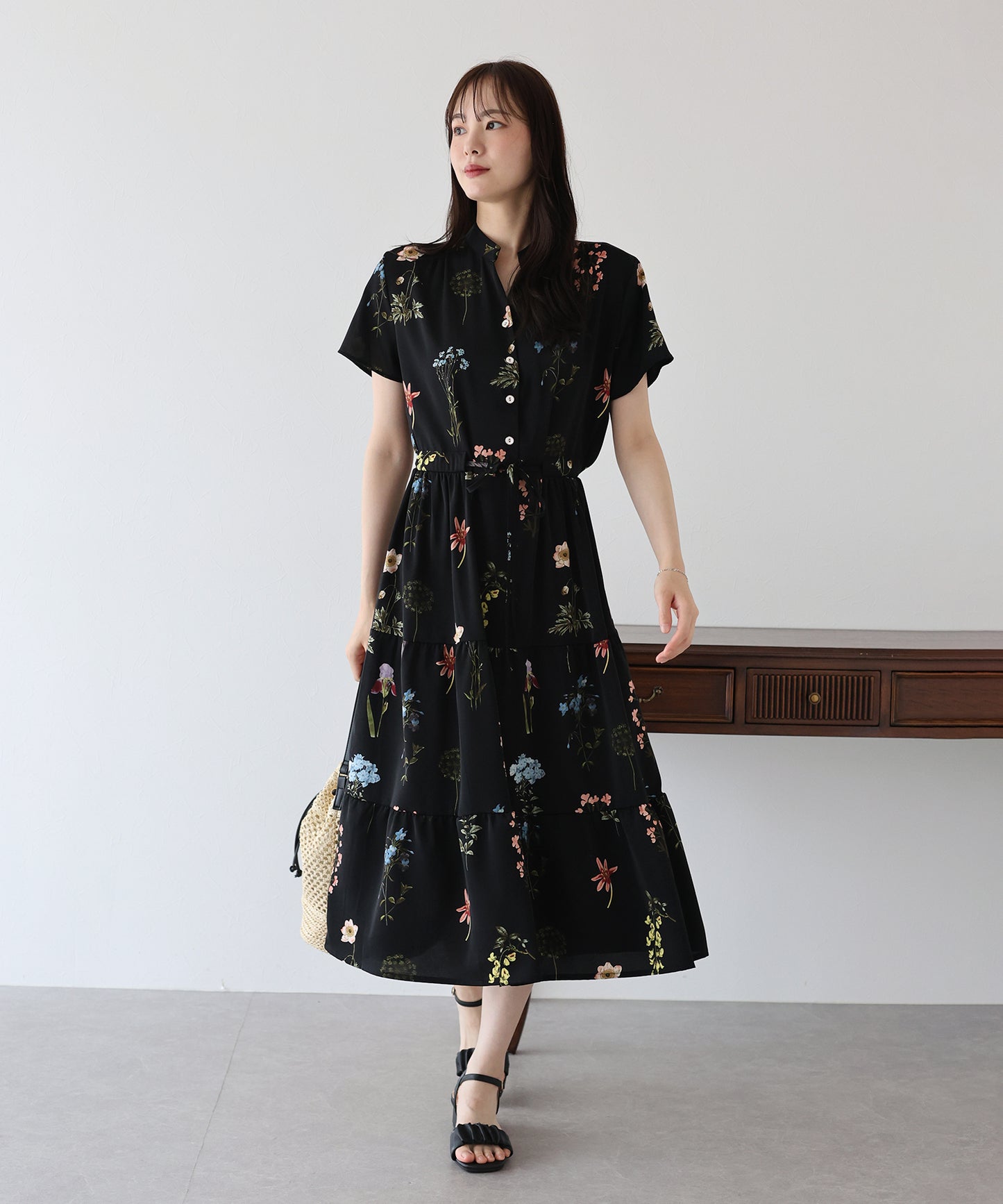 【TIME SALE】【接触冷感】無地&アソート花柄ワンピース