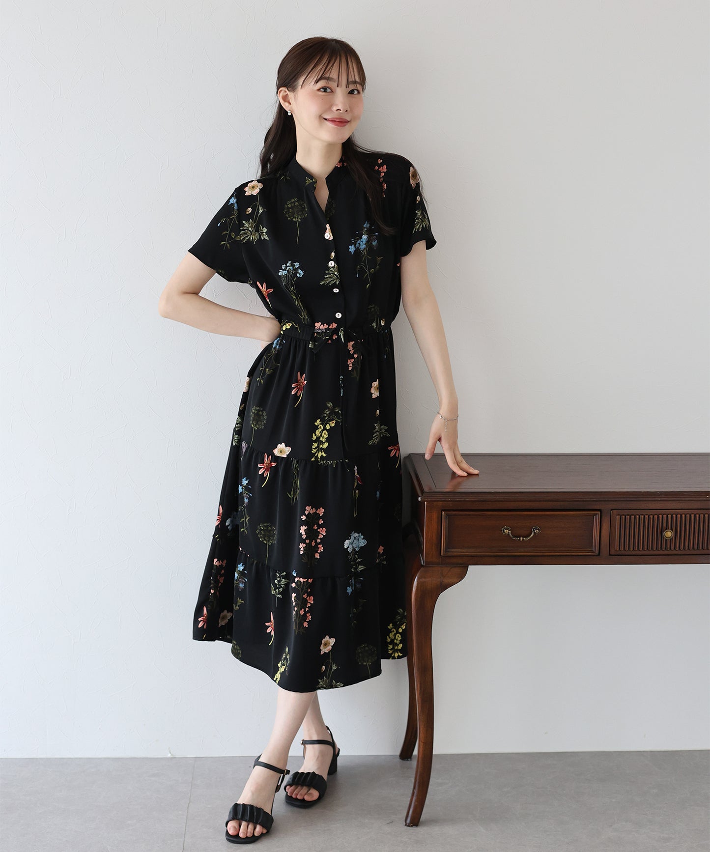 【TIME SALE】【接触冷感】無地&アソート花柄ワンピース