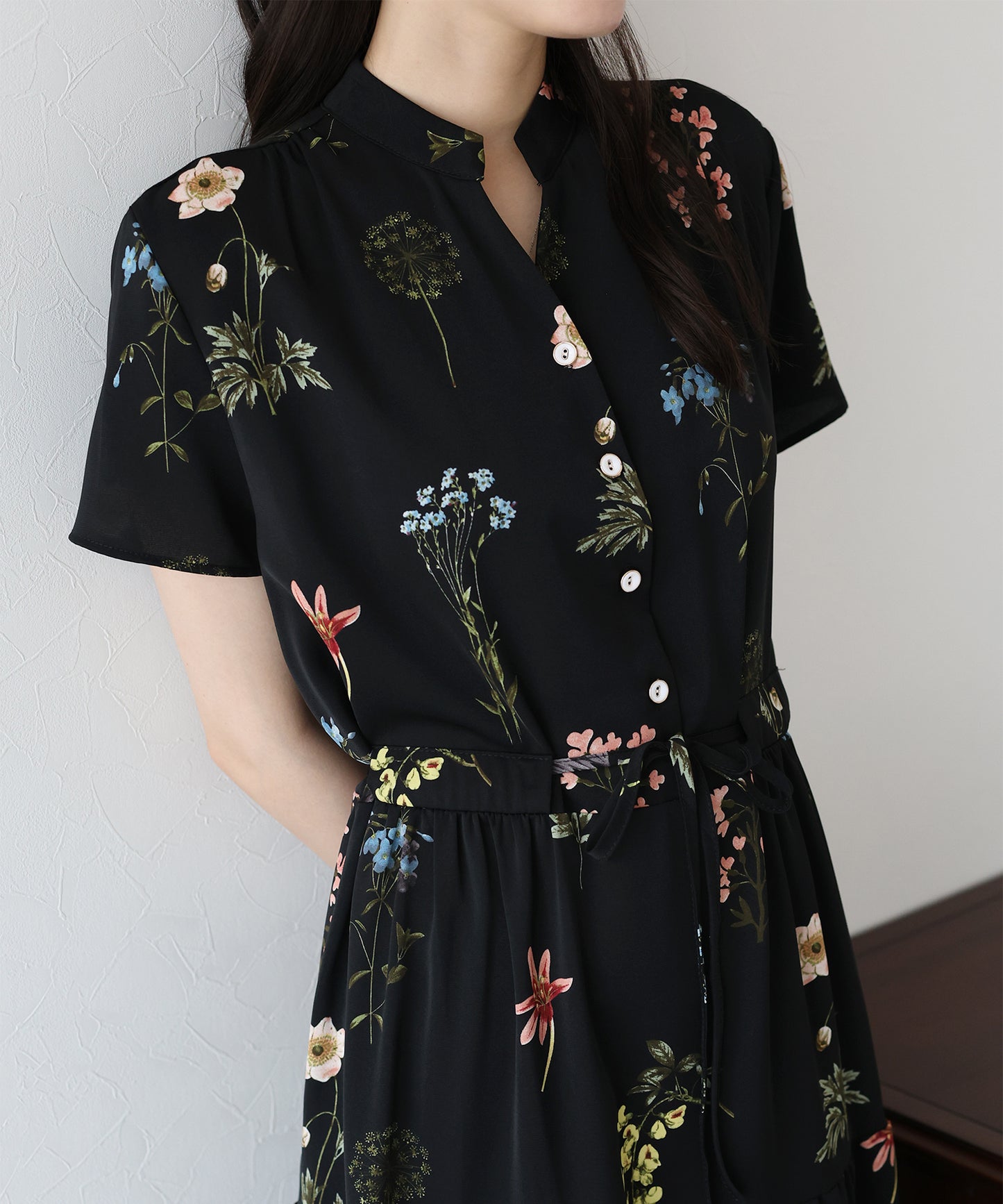 【TIME SALE】【接触冷感】無地&アソート花柄ワンピース