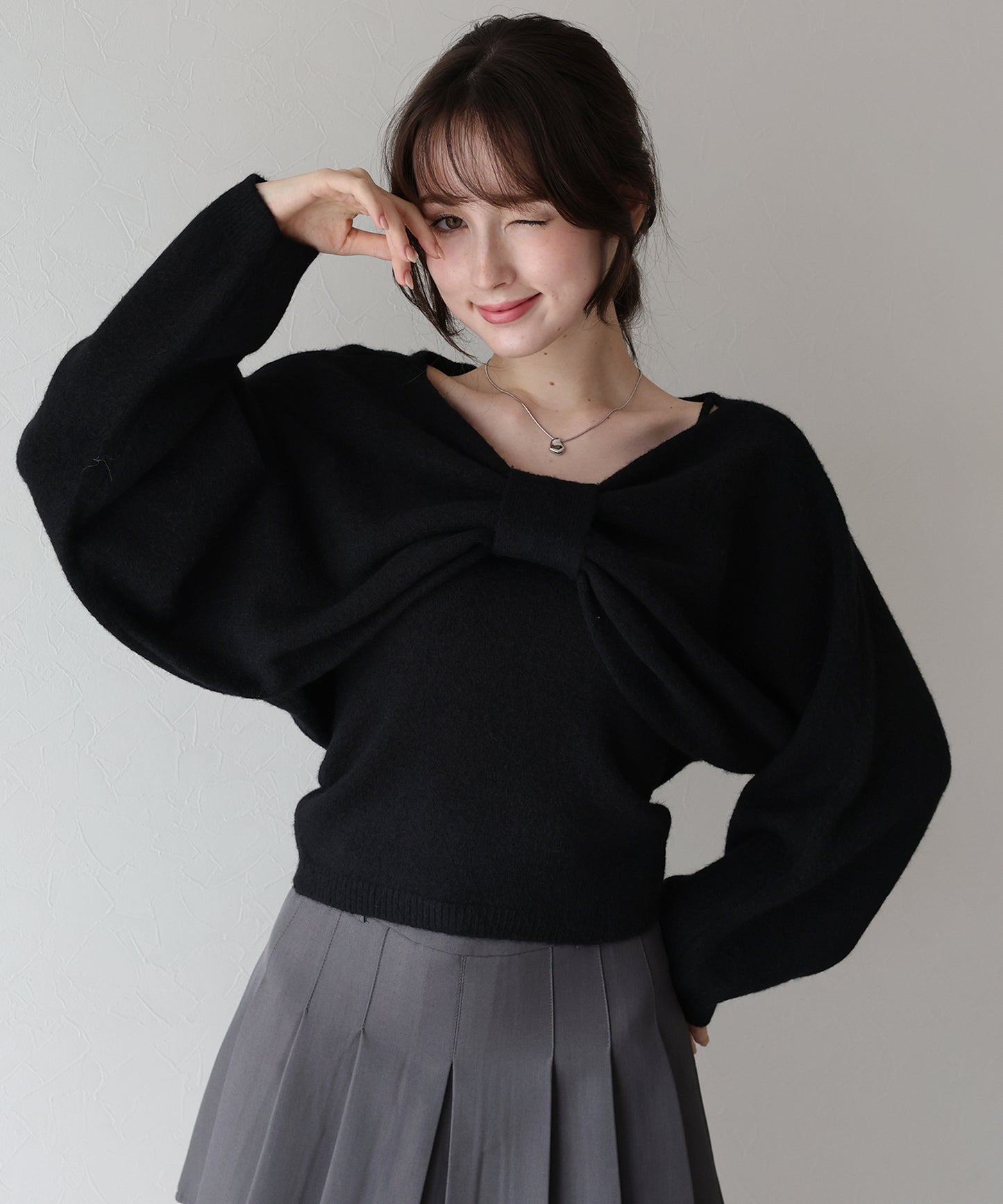 【早割5%OFF】リボンショートニットセット