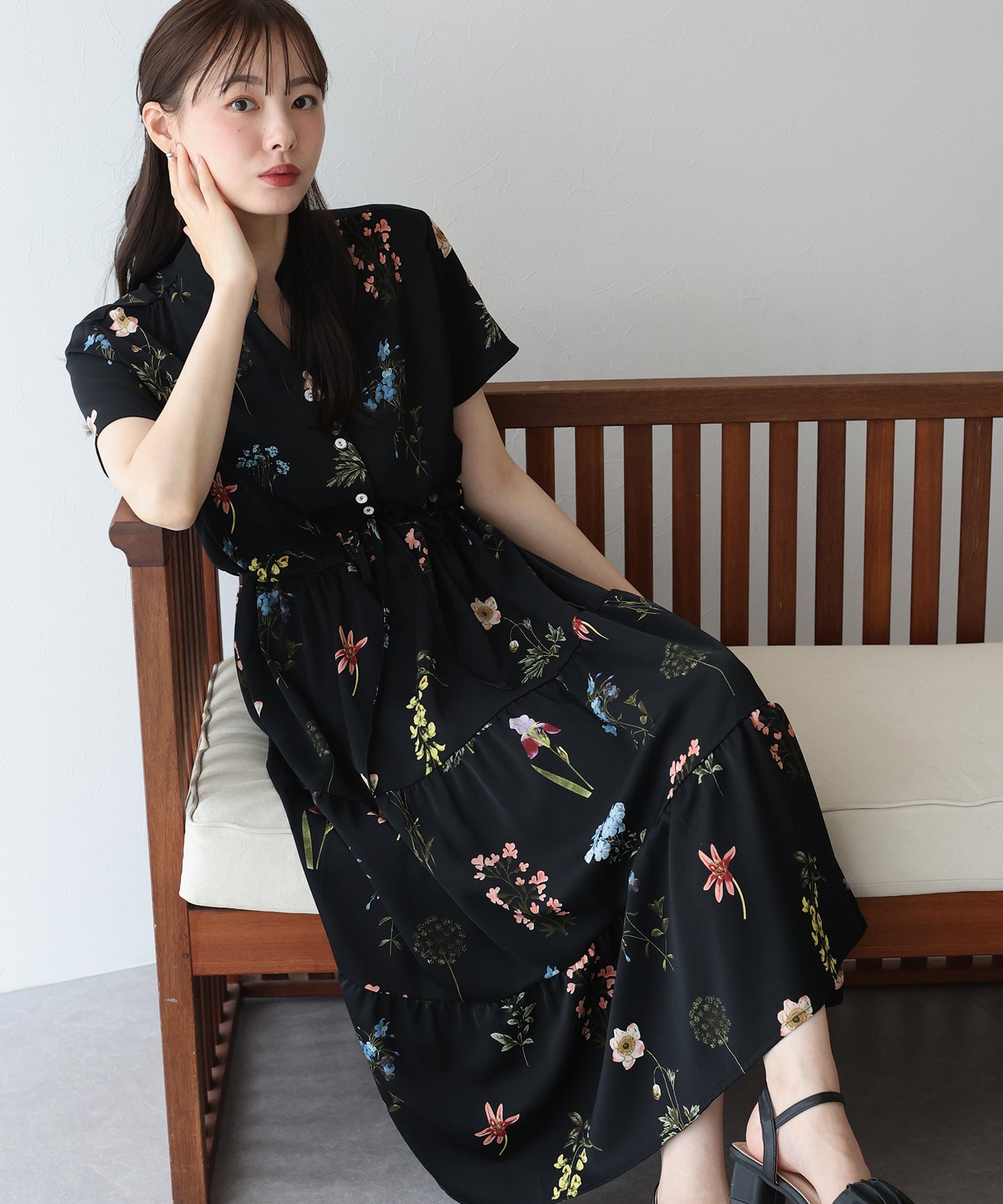 【TIME SALE】【接触冷感】無地&アソート花柄ワンピース