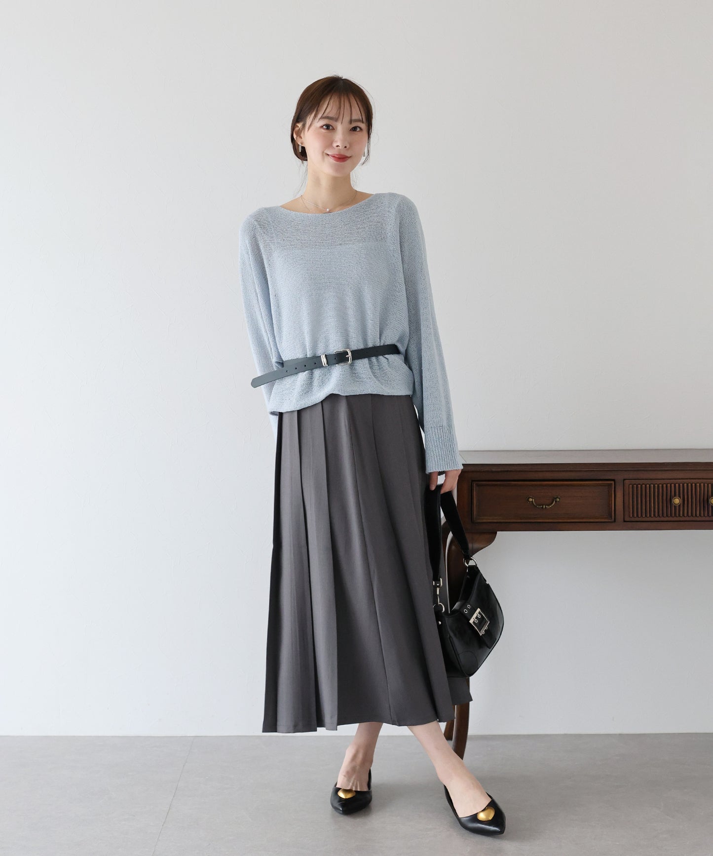 【TIME SALE】メッシュドルマンニット