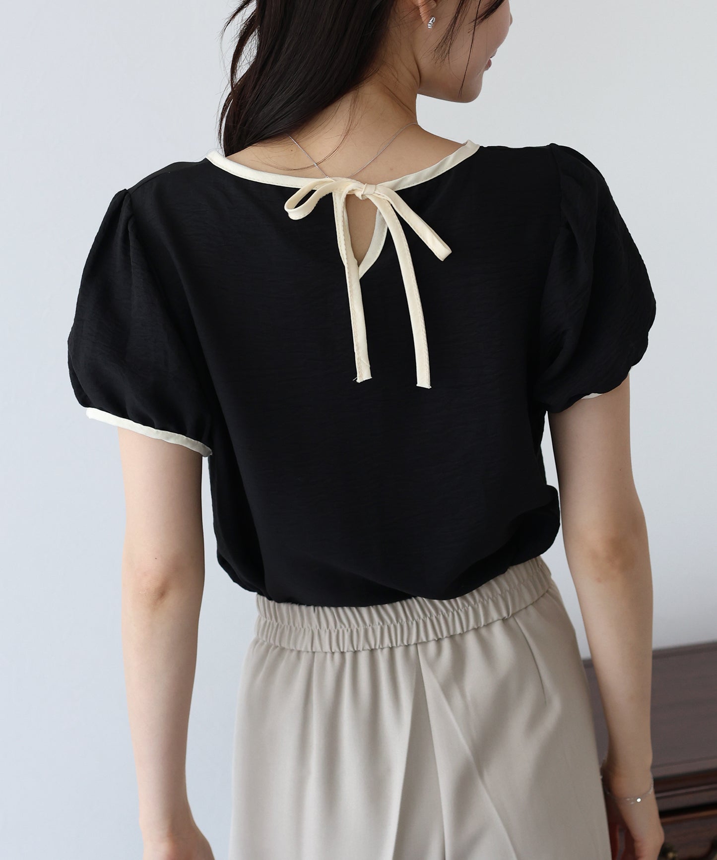 配色スクエアブラウス【ネコポス】