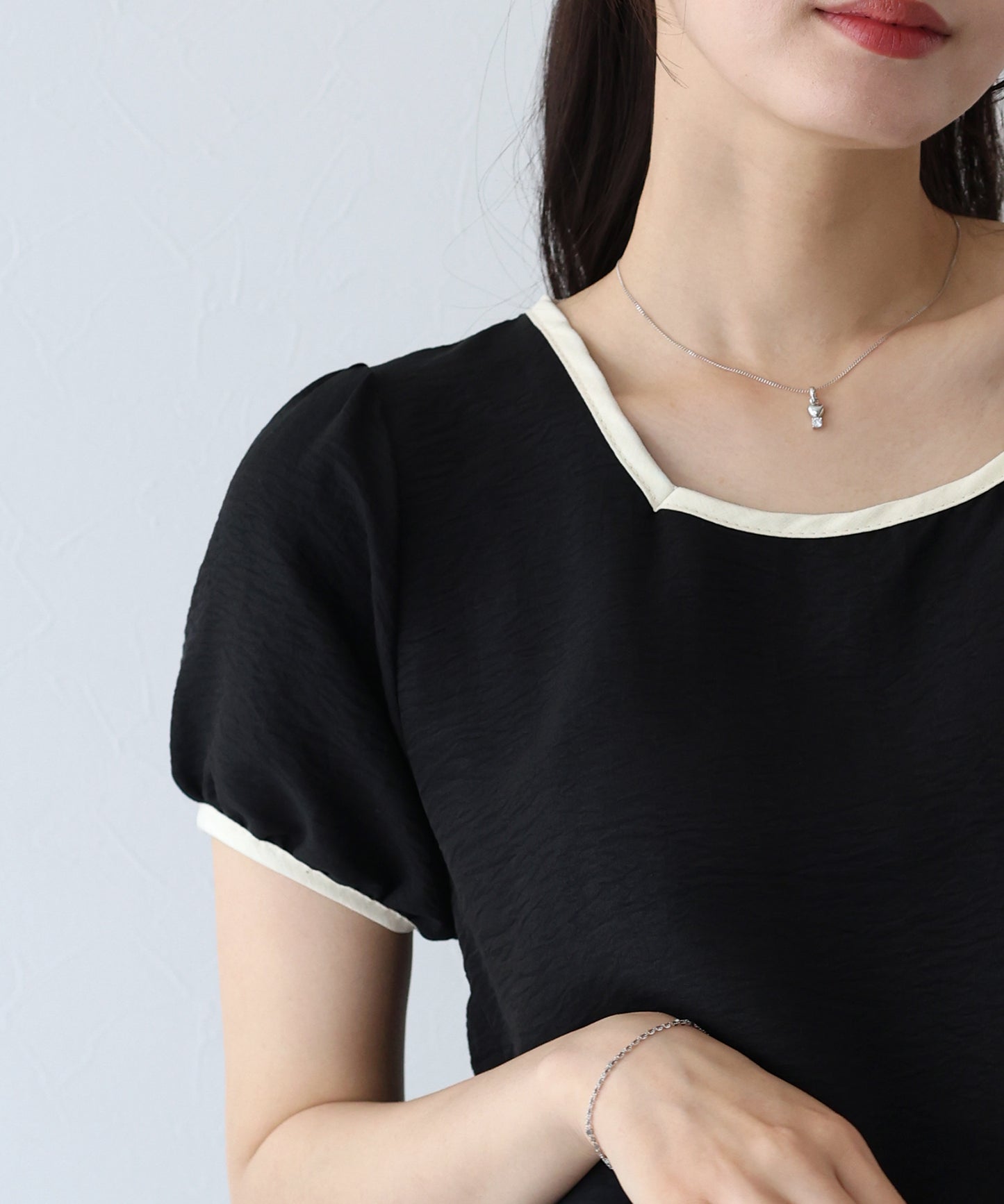 配色スクエアブラウス【ネコポス】