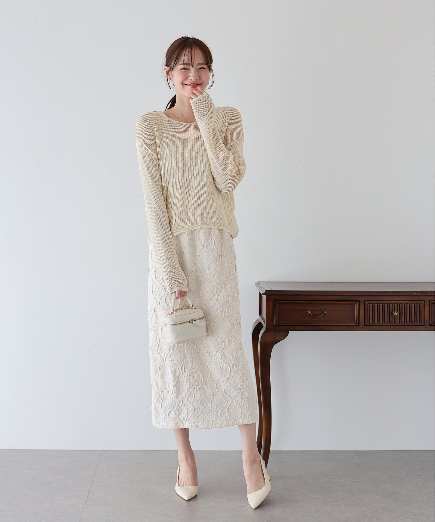【SALE】メッシュニット+タンクトップSET