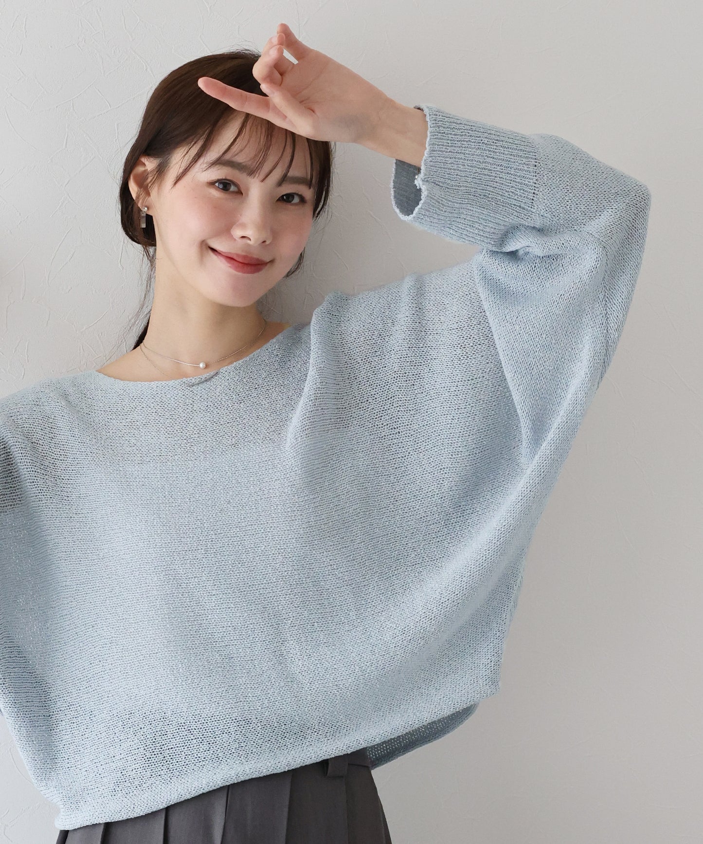 【TIME SALE】メッシュドルマンニット