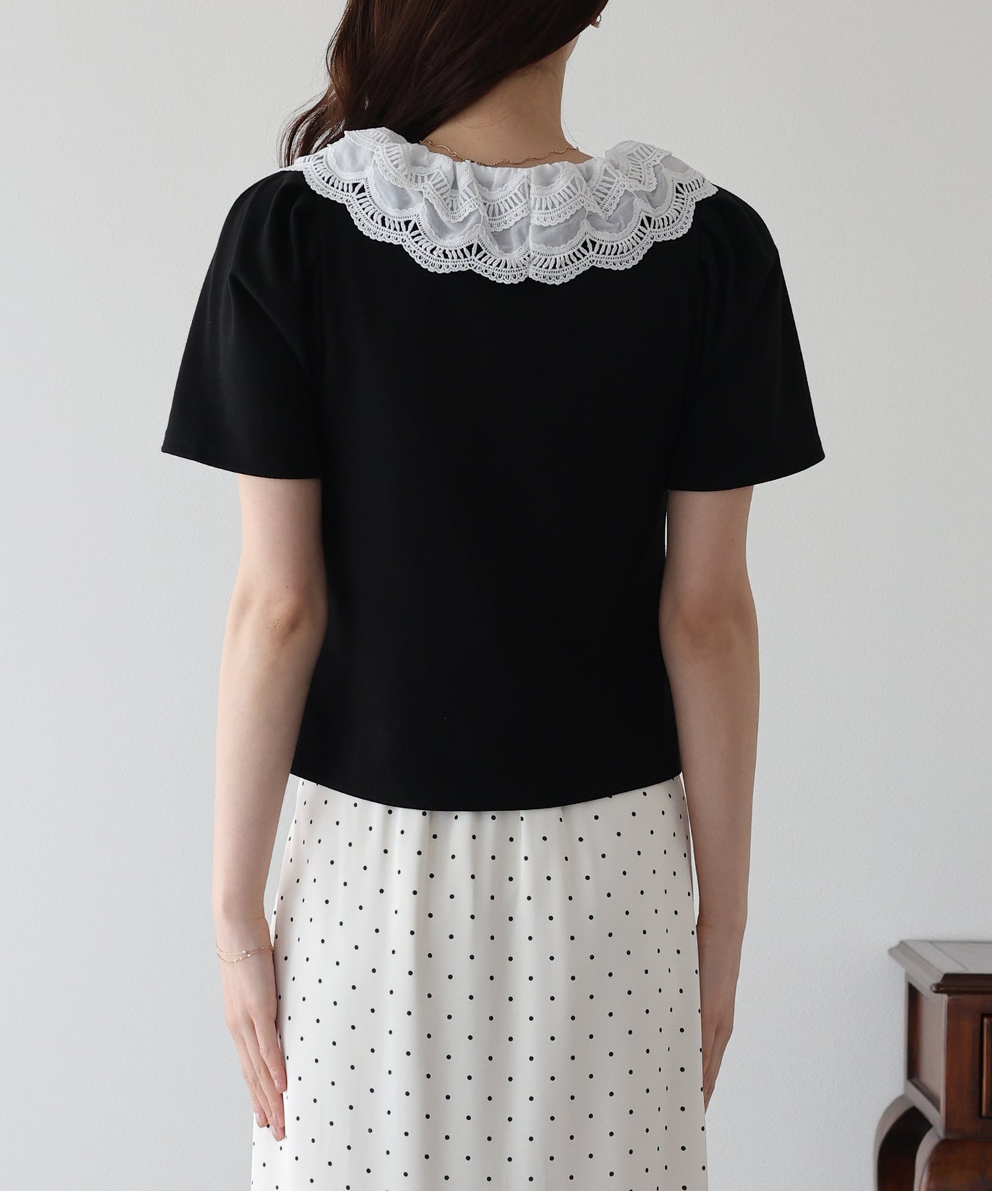 【早割5%OFF】エンブロイダリーレースカットソー【ネコポス】