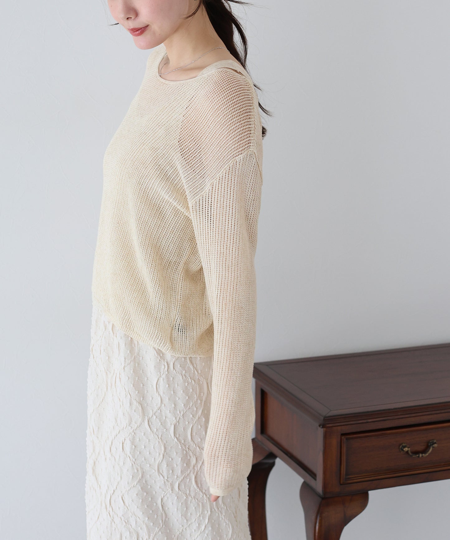 【SALE】メッシュニット+タンクトップSET