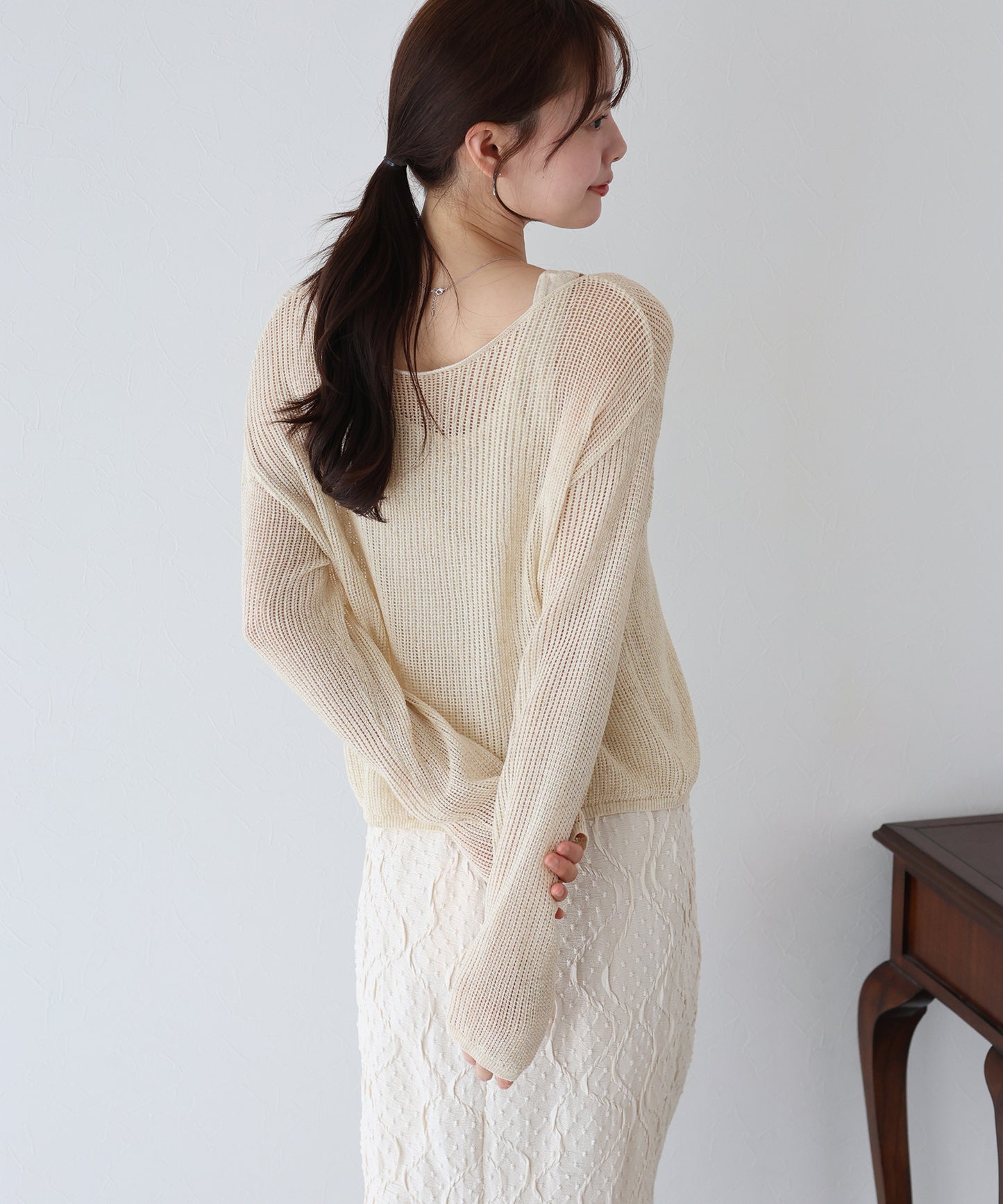 【SALE】メッシュニット+タンクトップSET