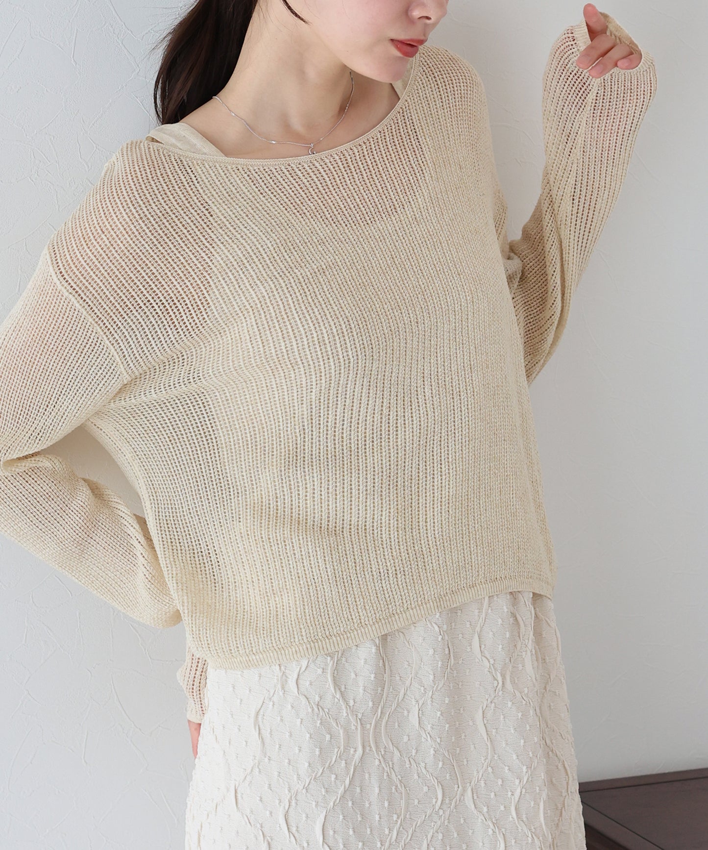 【SALE】メッシュニット+タンクトップSET