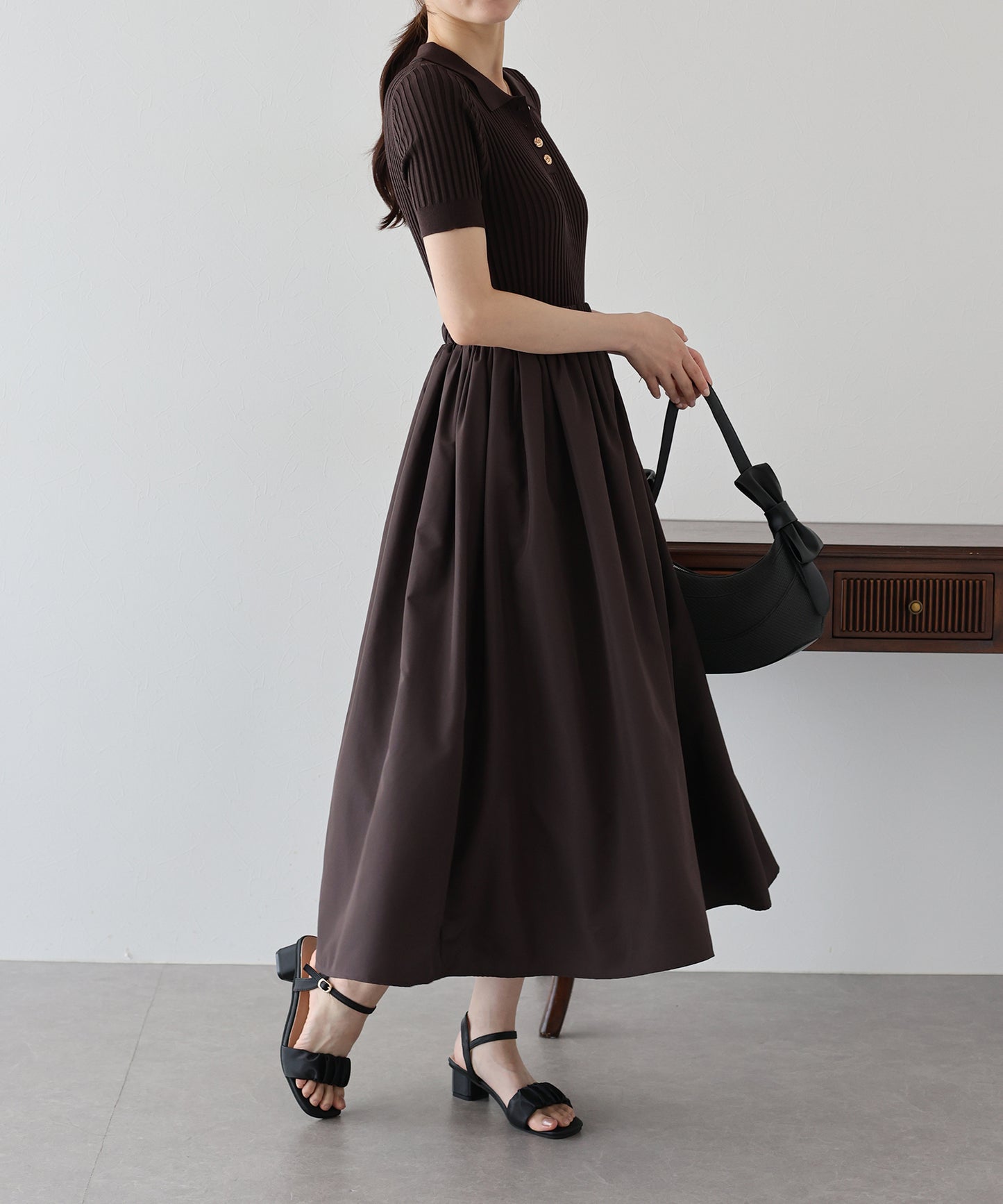 【SALE】ポロニットドッキングワンピース